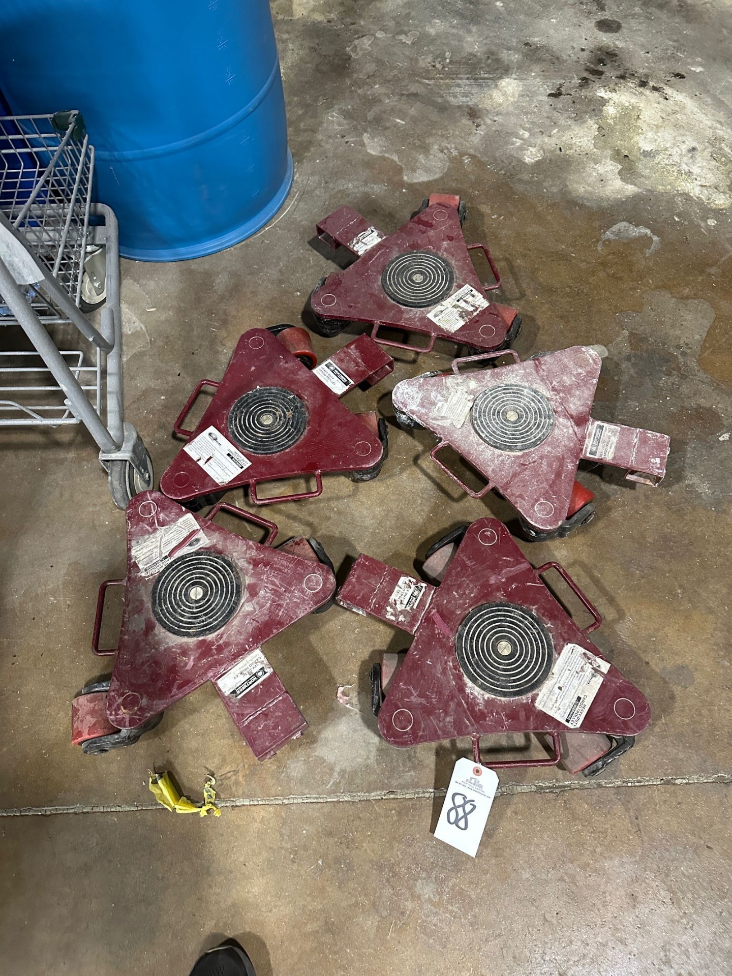 Lot of (6) Heavy Duty Cargo Skates with 4400 LB. Capacity | Required ...