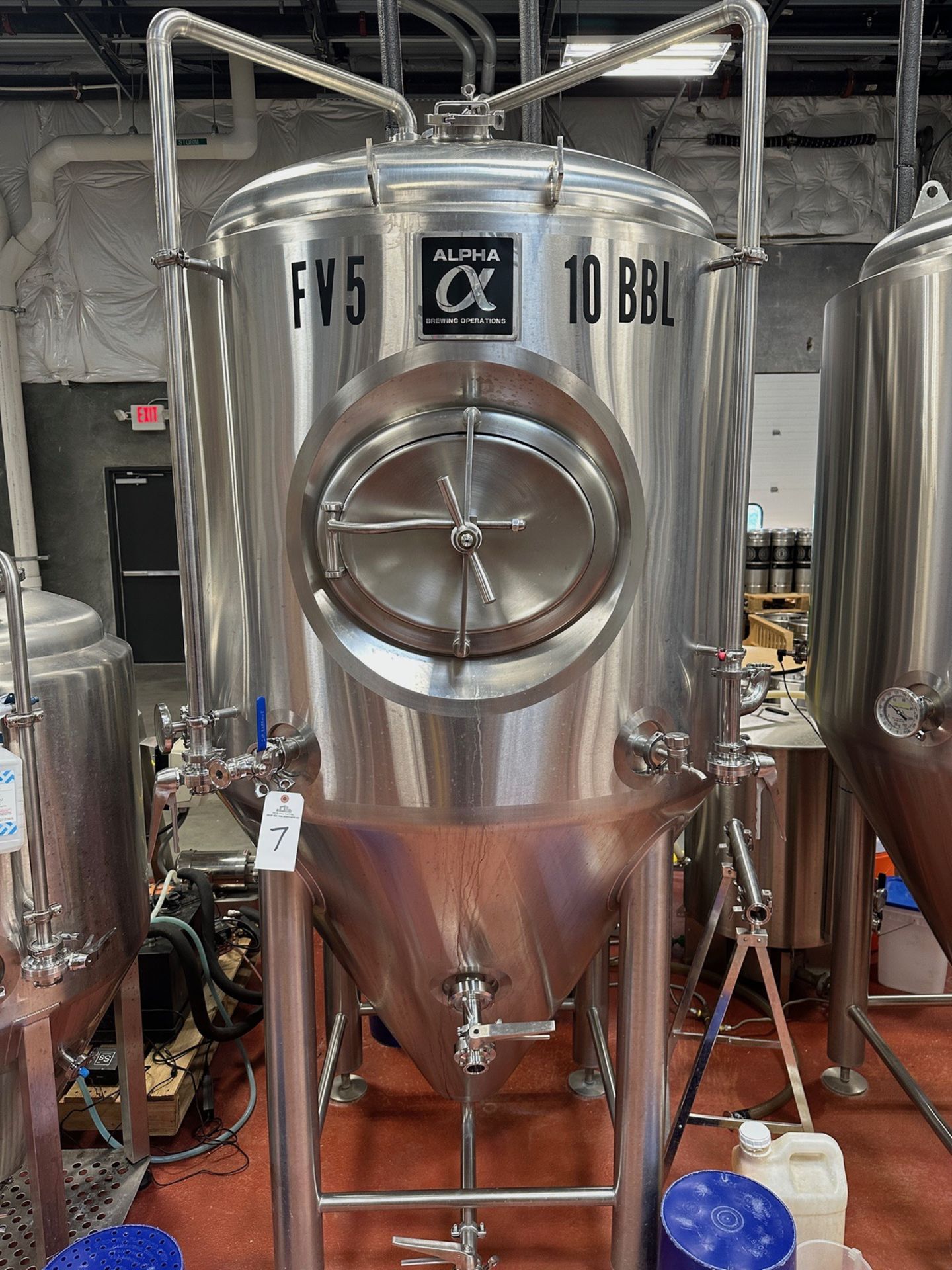 2018 Alpha 10 BBL Stainless Steel Uni-Tank - Cone Bottom, Glycol Jacketed, Manway, | Rig Fee $750