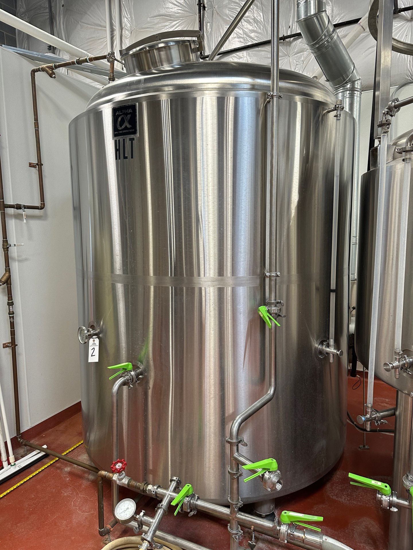 2018 Alpha 30 BBL Direct Fire Stainless Steel Hot Liquor Tank (Approx. 6'6" Diamete | Rig Fee $1200