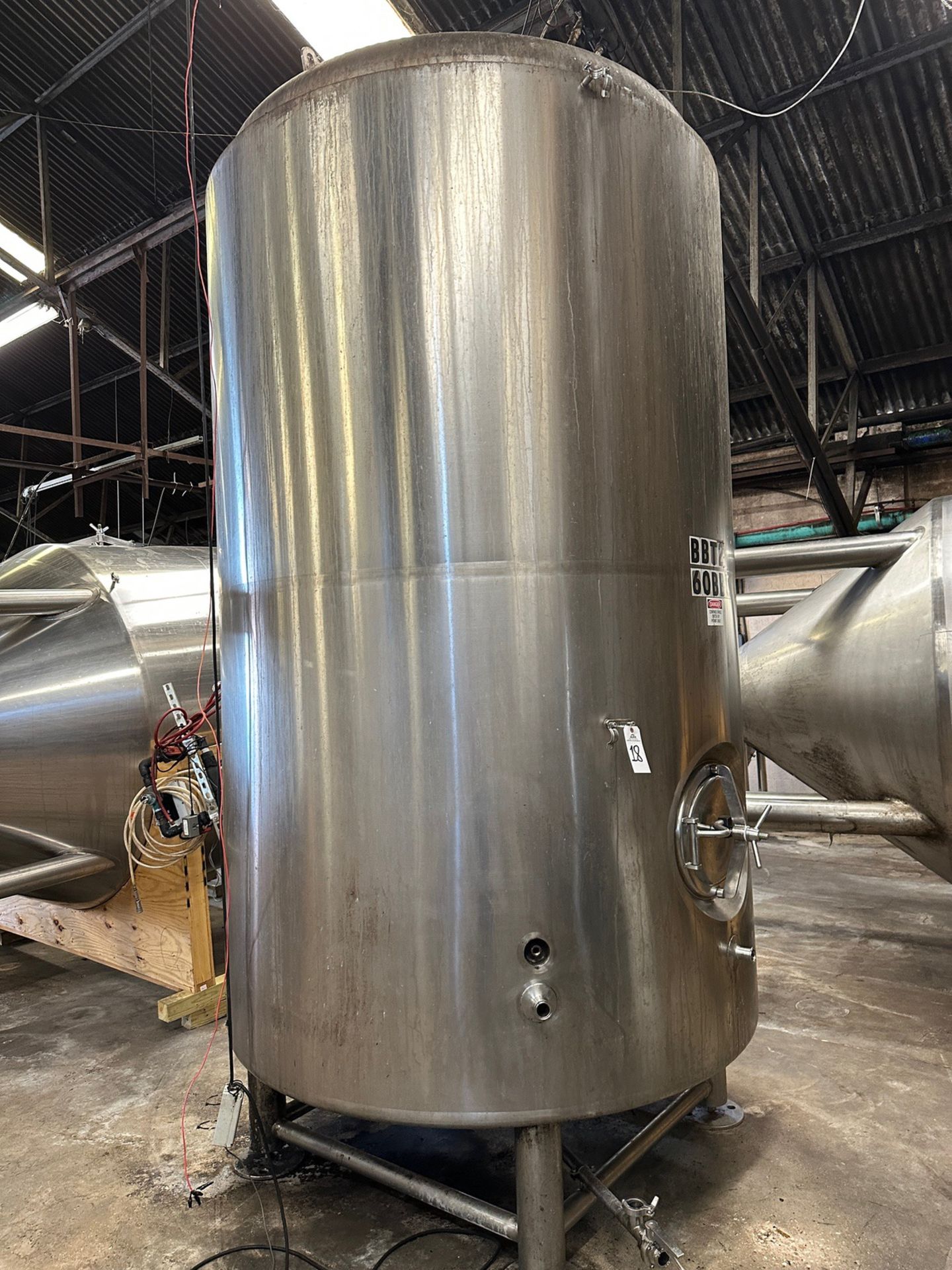 Premier Stainless 60 BBL Stainless Steel Brite Tank - Dish Bottom, Glycol Jacketed, | Rig Fee $750 - Image 2 of 4