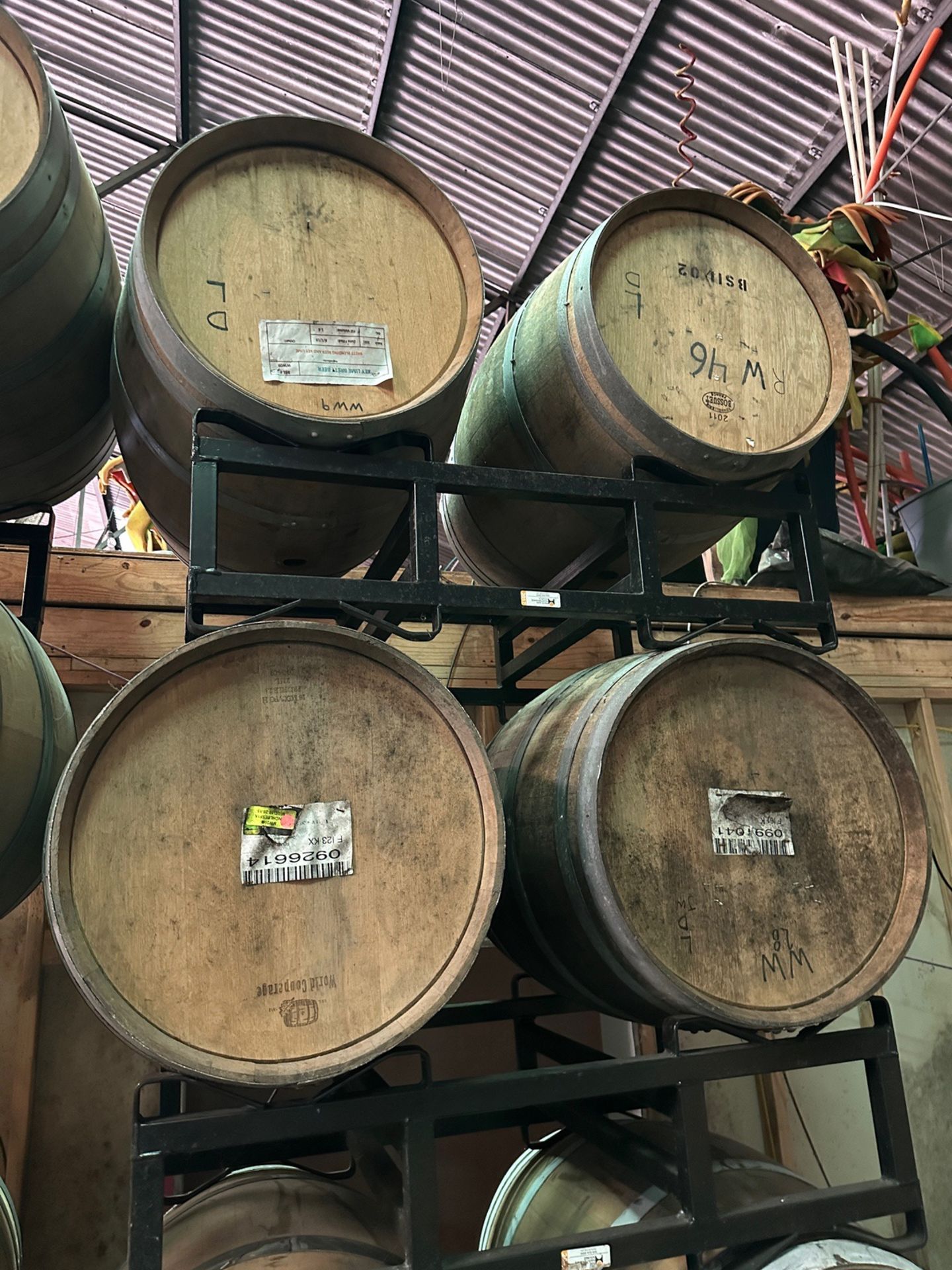 Lot of (4) Wooden Barrels (Used for Sours) | Rig Fee $50