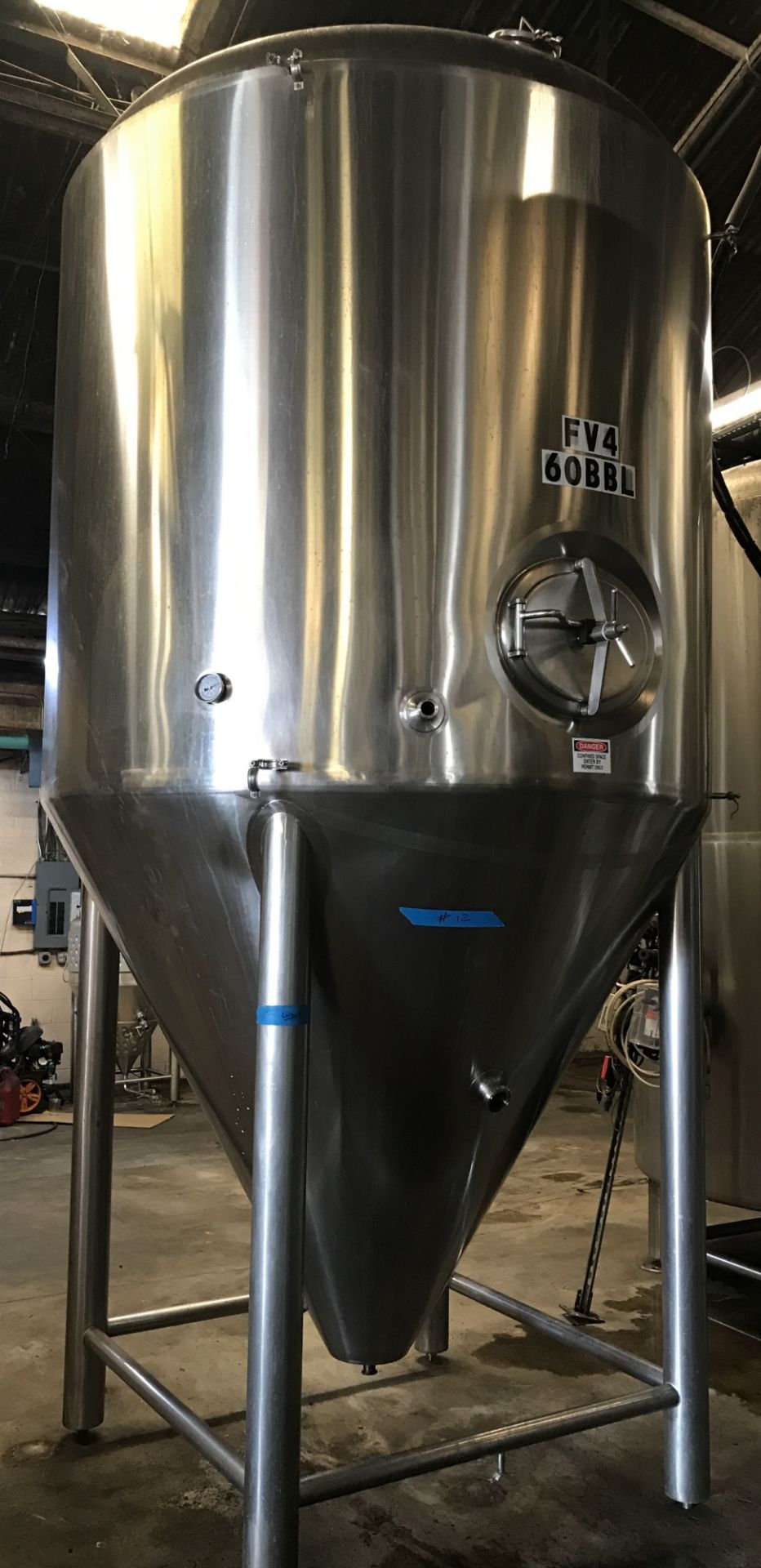 Premier Stainless 60 BBL Stainless Steel Fermentation Tank - Cone Bottom, Glycol Jac | Rig Fee $750