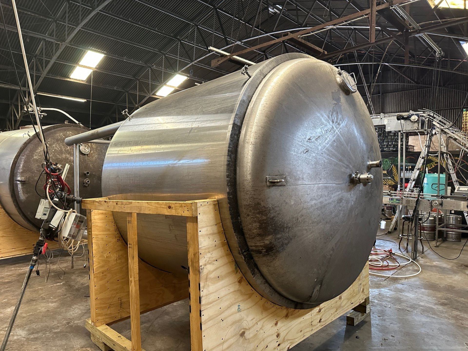 Premier Stainless 60 BBL Stainless Steel Fermentation Tank - Cone Bottom, Glycol Jac | Rig Fee $750 - Image 3 of 4