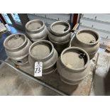 Lot of (6) Stainless Steel Firkins | Rig Fee $35