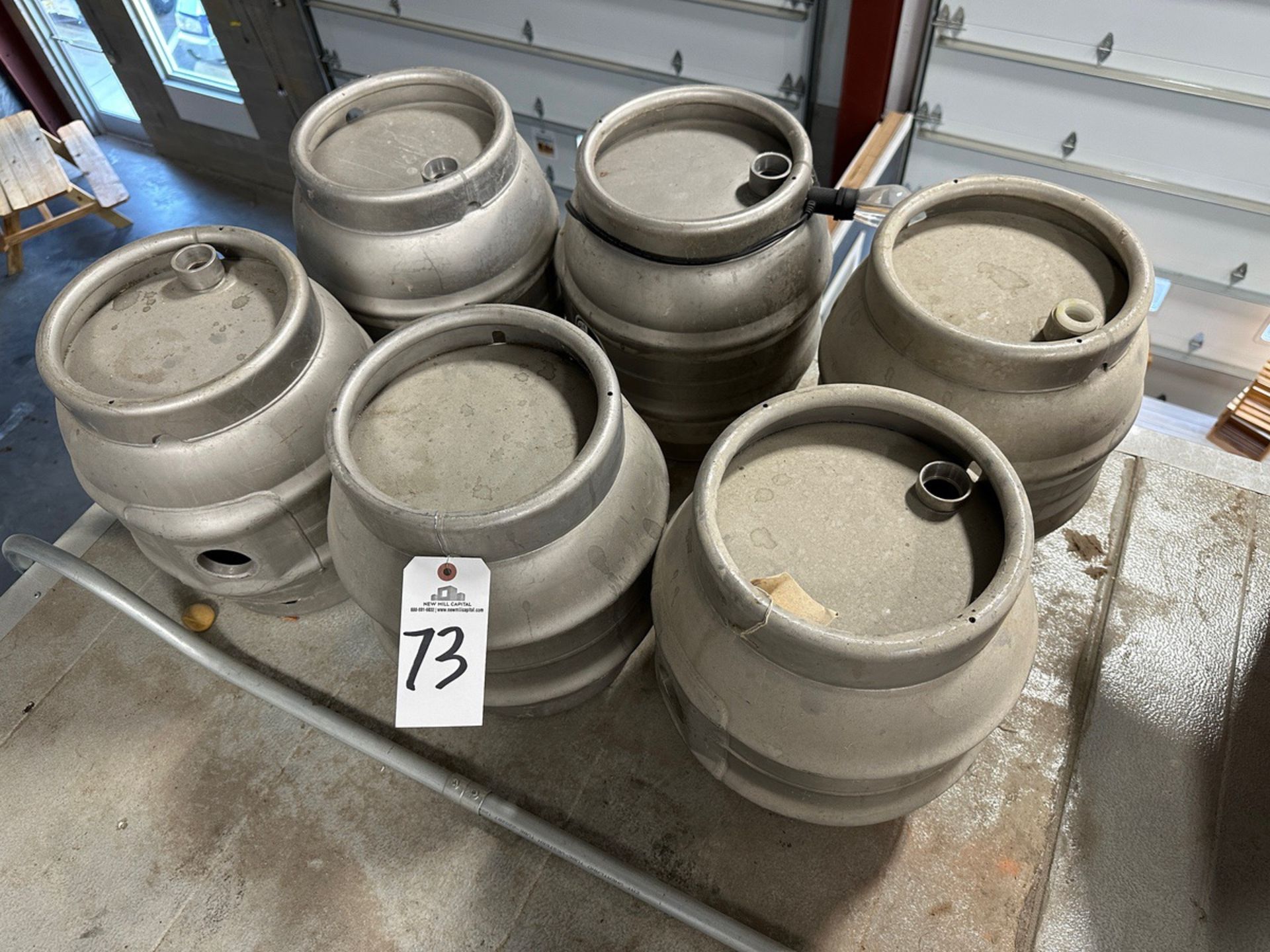 Lot of (6) Stainless Steel Firkins | Rig Fee $35