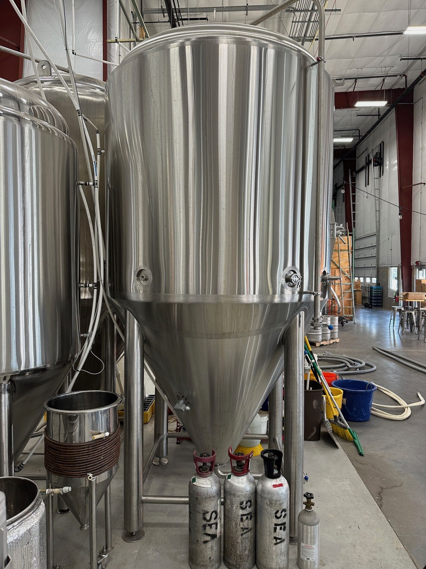30 BBL Stainless Steel Fermentation Tank - Cone Bottom, Glycol Jacketed, | Rig Fee $1250 - Image 2 of 4