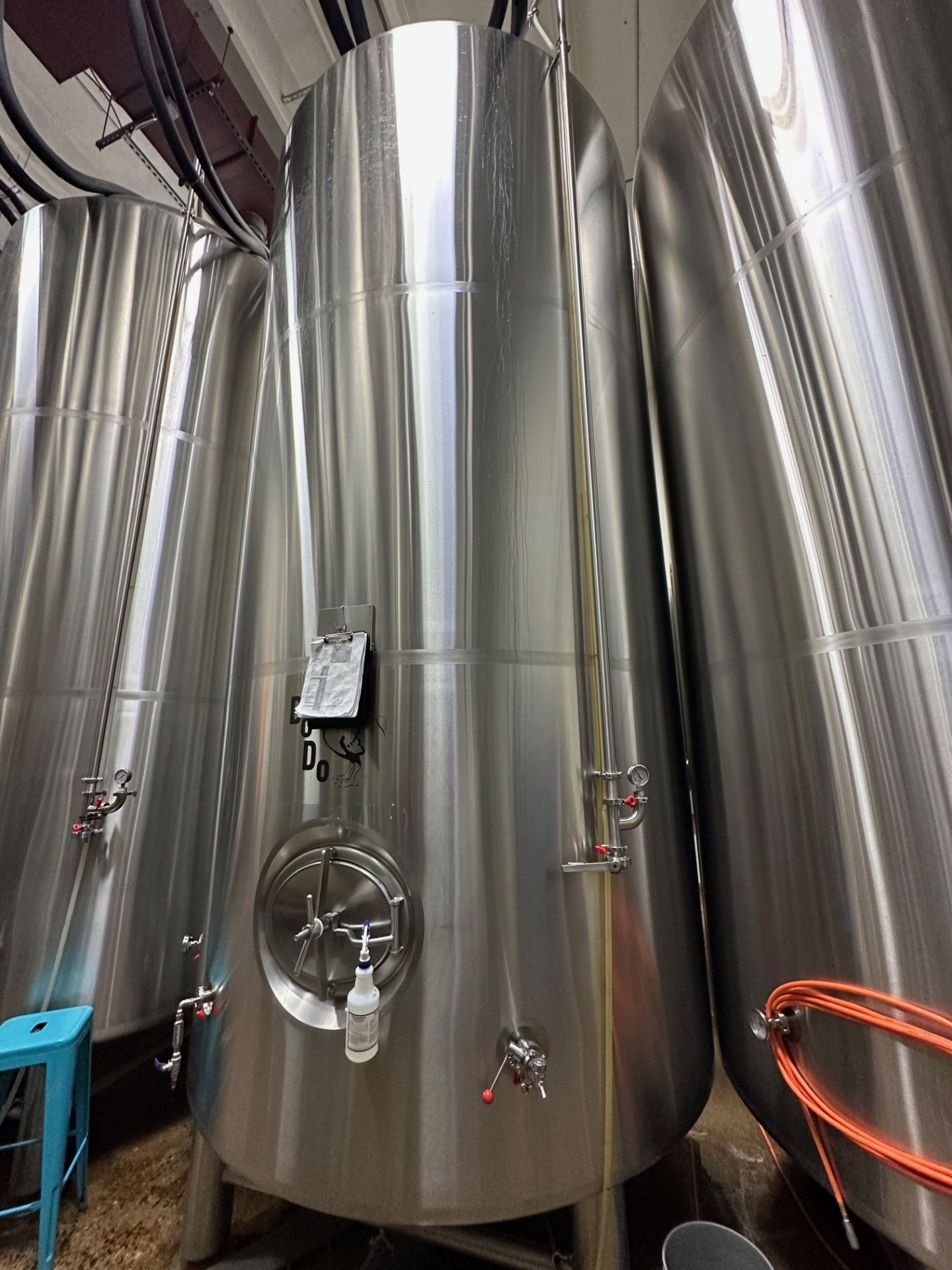 2018 ABS 120 BBL Stainless Steel Brite Tank - Dish Bottom, Glycol Jackete | Rig Fee $2150 w/ Saddles