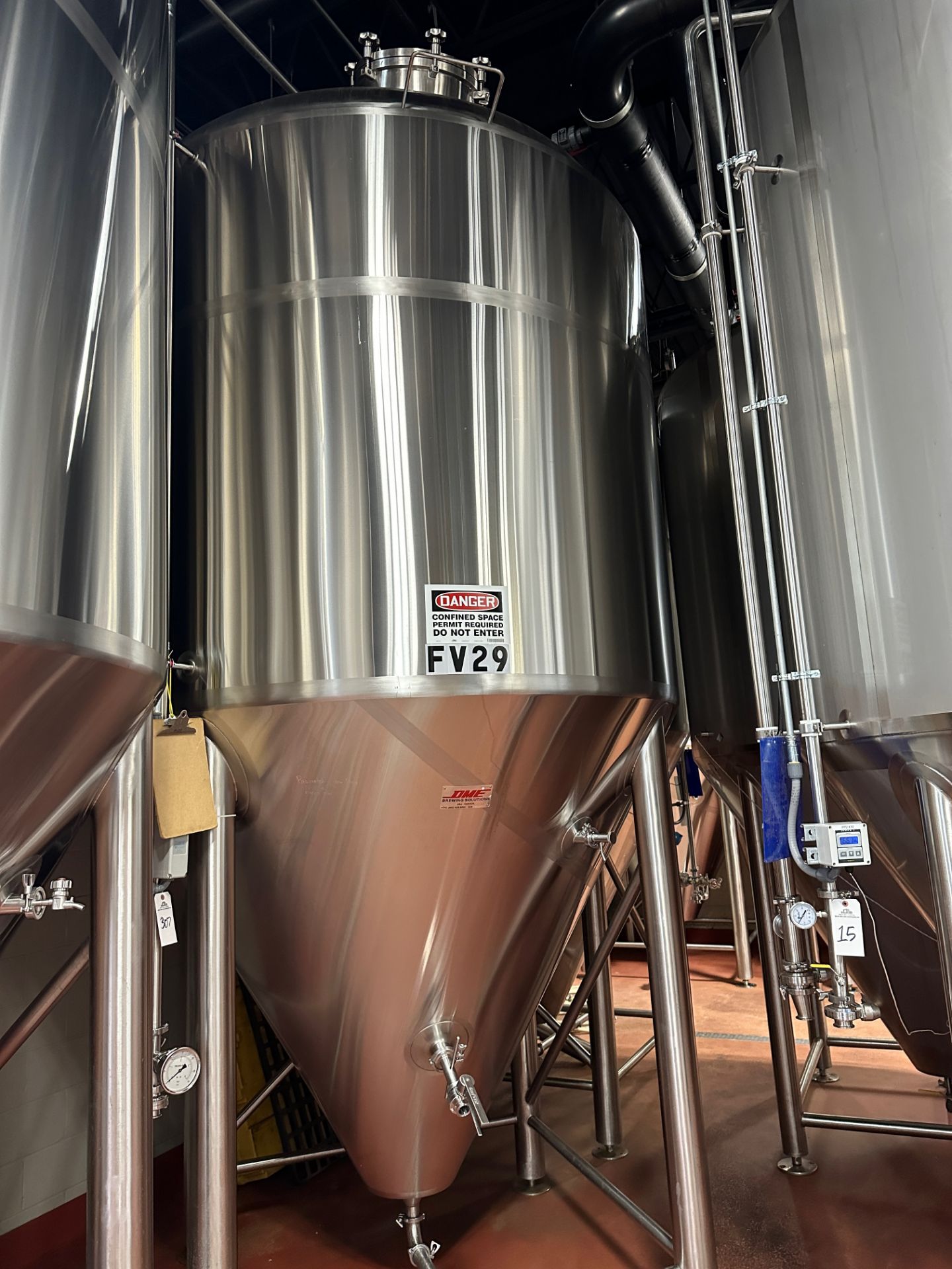 2019 DME 60 BBL Fermentation Tank - Cone Bottom, Glycol Jacketed, Top Manway, Racki | Rig Fee $1650