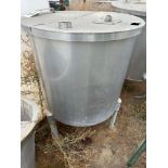 Stainless Steel Utility Tank with Lid (Approx. 33" Diameter and 4' O.H.) | Rig Fee $225