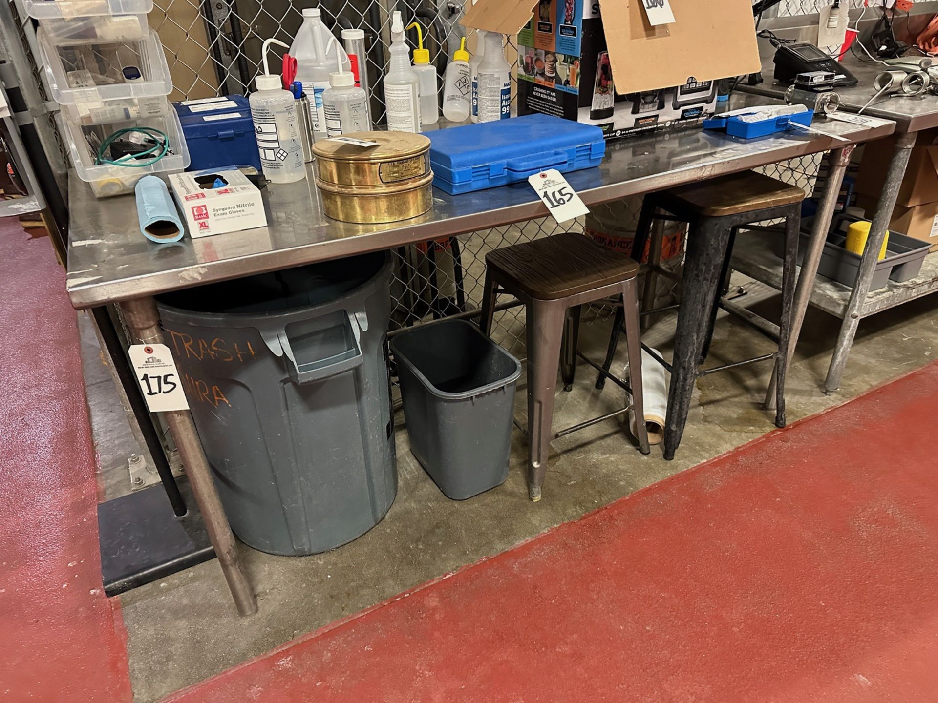 Stainless Steel Table (Approx. 30" x 6') (No Contents) | Rig Fee $45