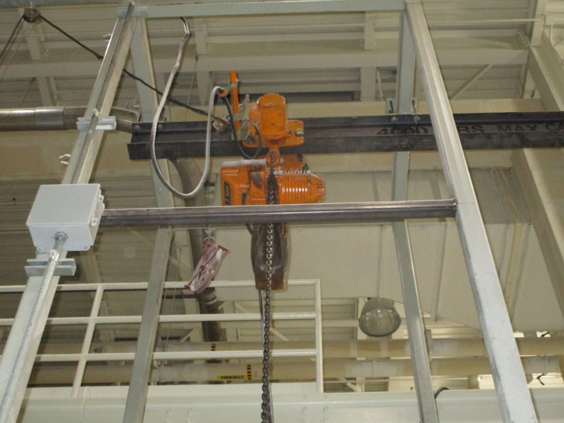 Conveyor Engineering Mfg Bulk Bag Super Sack Unloading Stand, 4000# Electric Hoist, | Rig Fee $3500 - Image 5 of 8