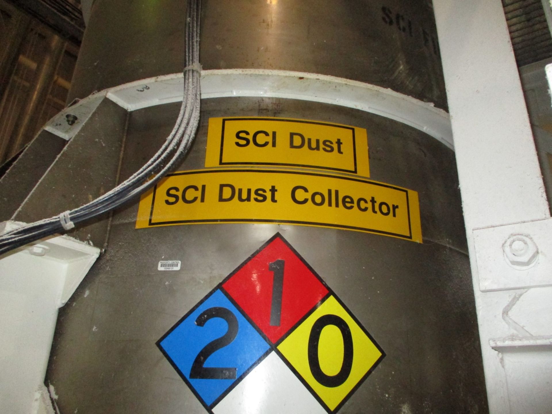 Tech-Airjet Dust Collector, Stainless Steel, Approximatley 48" Diameter X 96" Strai | Rig Fee $1200 - Image 2 of 11