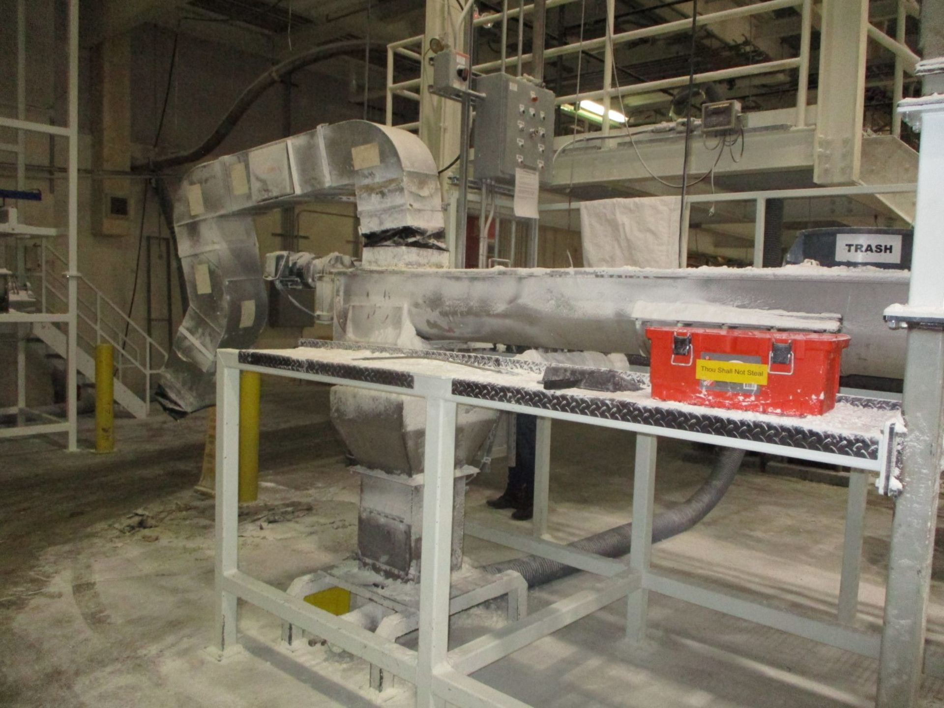 Conveyor Engineering Mfg Bulk Bag Super Sack Unloading Stand, 4000# Electric Hoist, | Rig Fee $3500 - Image 6 of 8