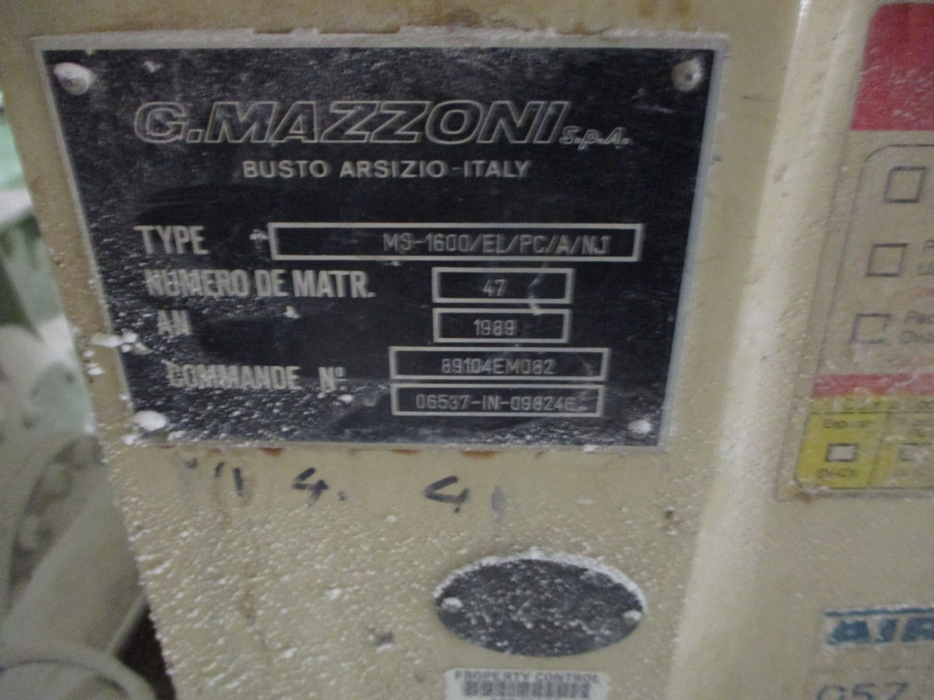 1600 Liter Mazzoni Mixer, Type Ms-1600/El/Pc/A/Nj, Open Sigma Blade Mixer, Packing | Rig Fee $4500 - Image 2 of 6