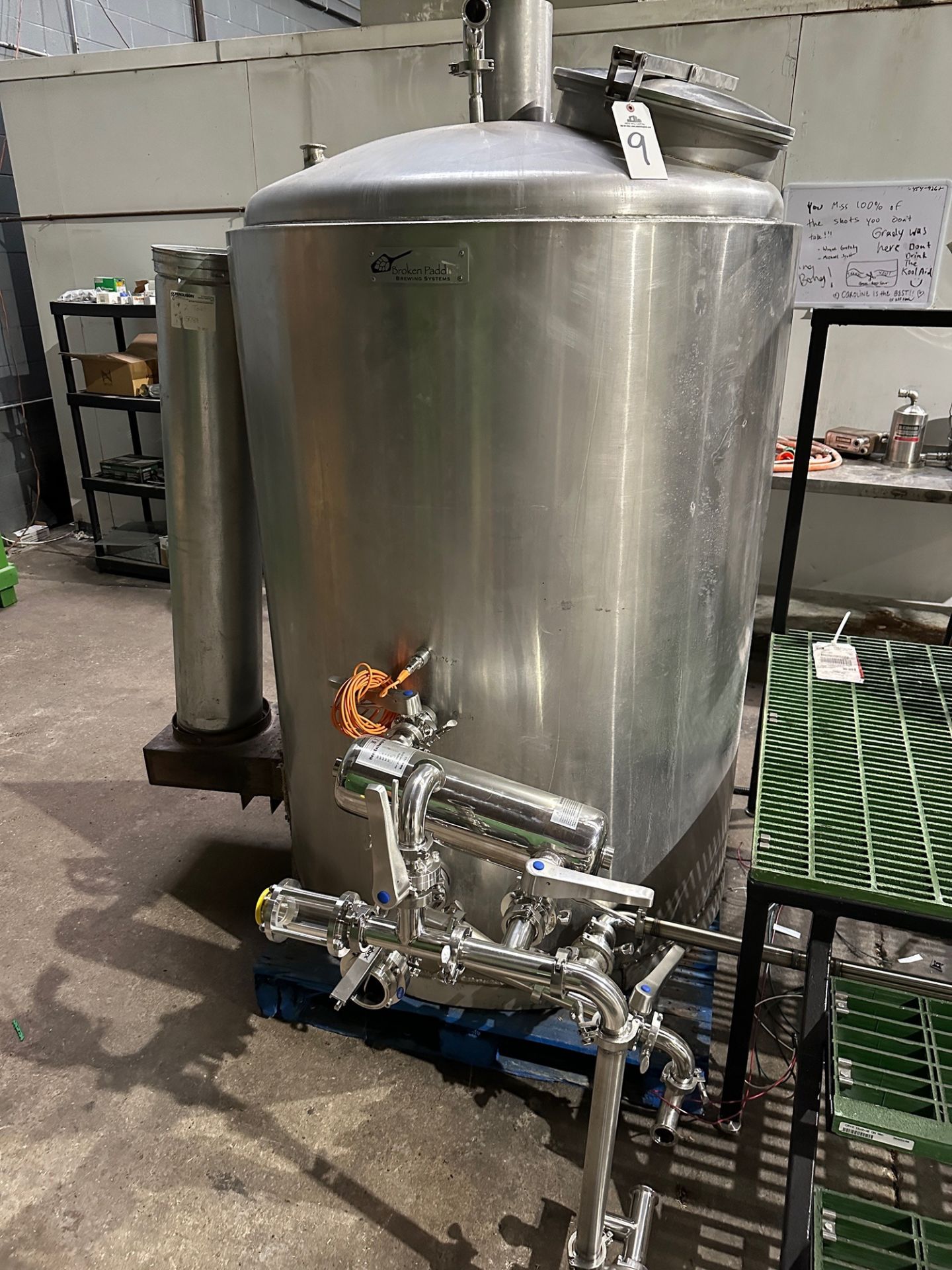 Broken Paddle 7 BBL Stainless Steel Kettle (Approx. 4' Diameter with 6' O.H.)(Not i | Rig Fee $500