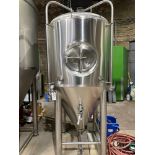 15 BBL Stainless Steel Fermentation Tank - Cone Bottom Glycol Jacketed, Mandoor, Zw | Rig Fee $950