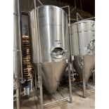 30 BBL Stainless Steel Fermentation Tank - Cone Bottom Glycol Jacketed, Mandoor, Zw | Rig Fee $1250