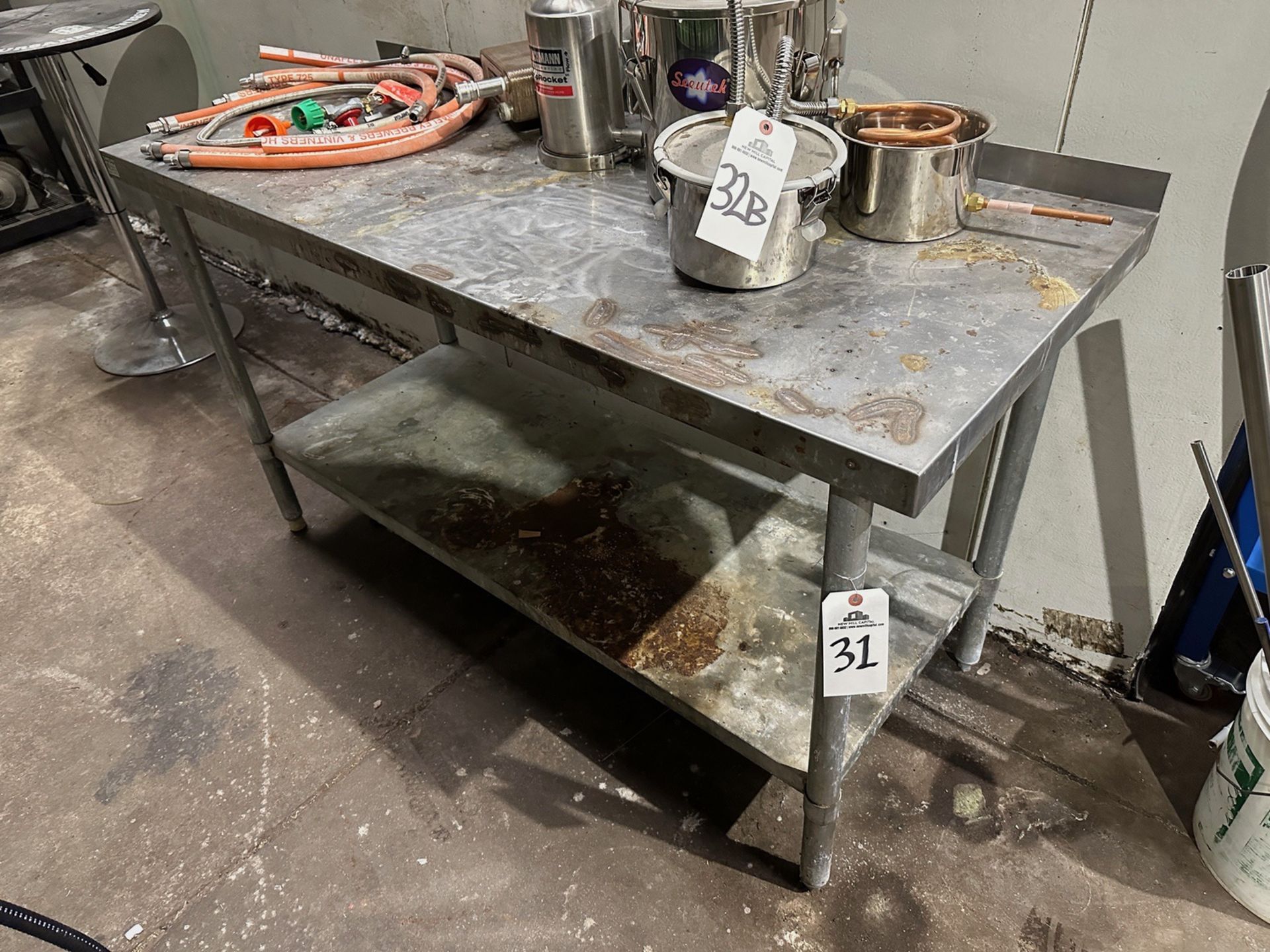 Stainless Steel Lab Table (Approx. 2' x 5') | Rig Fee $50