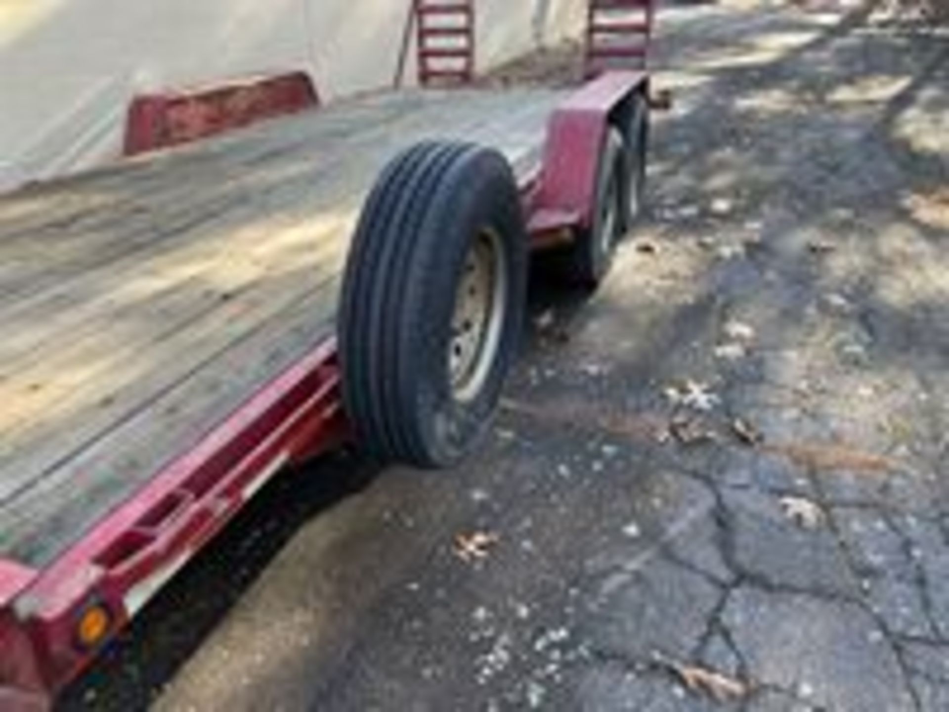 2013 Kaufman Wood Deck Trailer, Tandem Axle, Ramp 14K Load, VIN# 5VGFD2027EL00409(BILL OF SALE ONLY) - Image 10 of 11