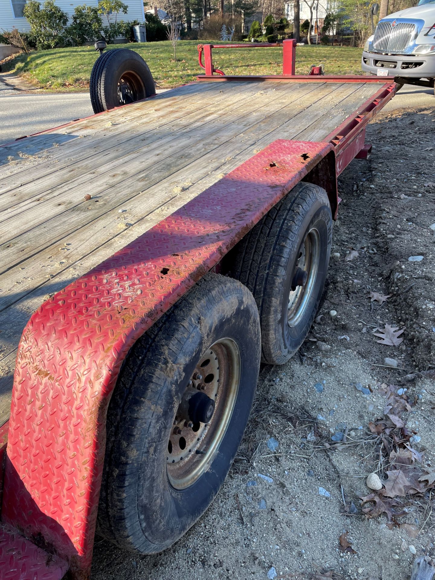 2013 Kaufman Wood Deck Trailer, Tandem Axle, Ramp 14K Load, VIN# 5VGFD2027EL00409(BILL OF SALE ONLY) - Image 2 of 11