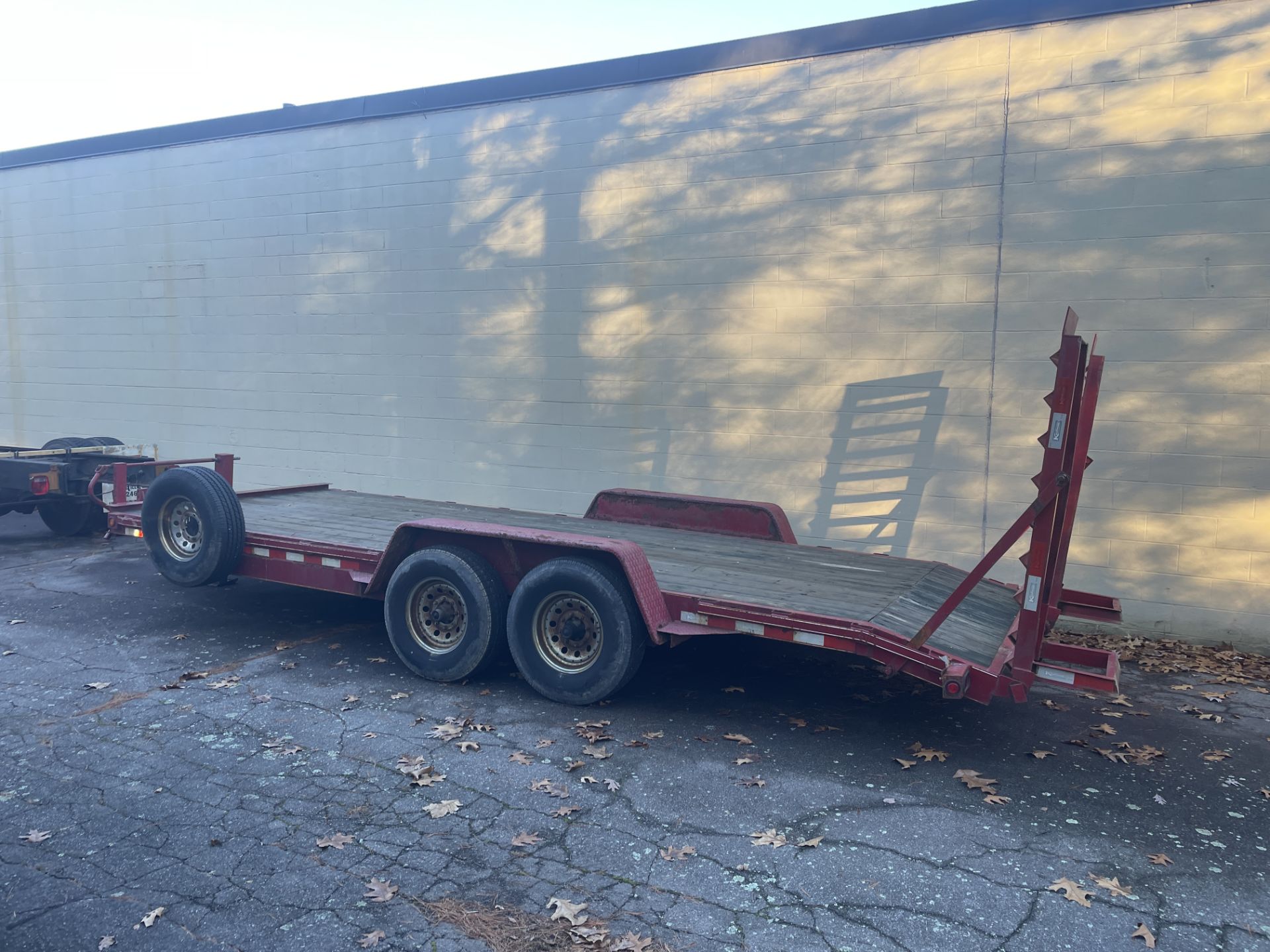 2013 Kaufman Wood Deck Trailer, Tandem Axle, Ramp 14K Load, VIN# 5VGFD2027EL00409(BILL OF SALE ONLY) - Image 3 of 11