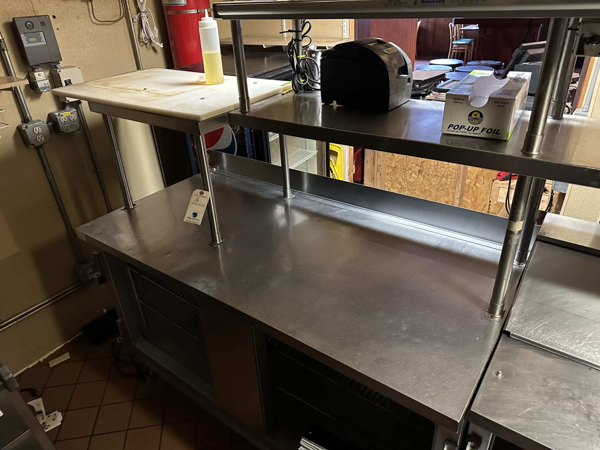 Beverage Air #WTR60A All SS Kitchen Setup w/2 SS OverShelves, Heat Lamp &2 Door Refrigeration - Image 2 of 3