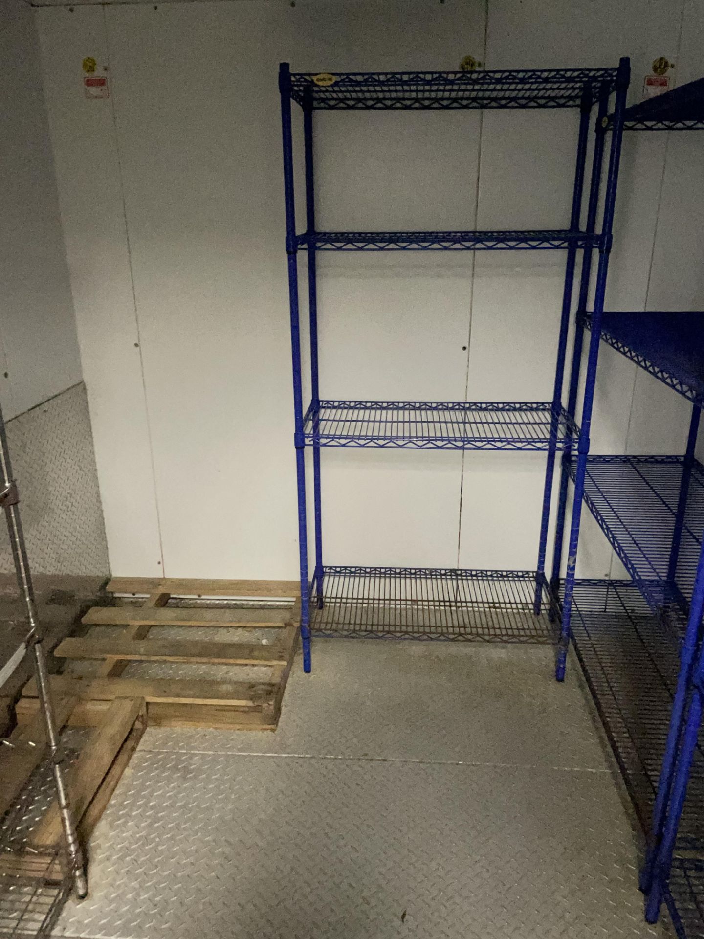 (5) Sections Of Erecta & Plastic Shelving in Walk In Box
