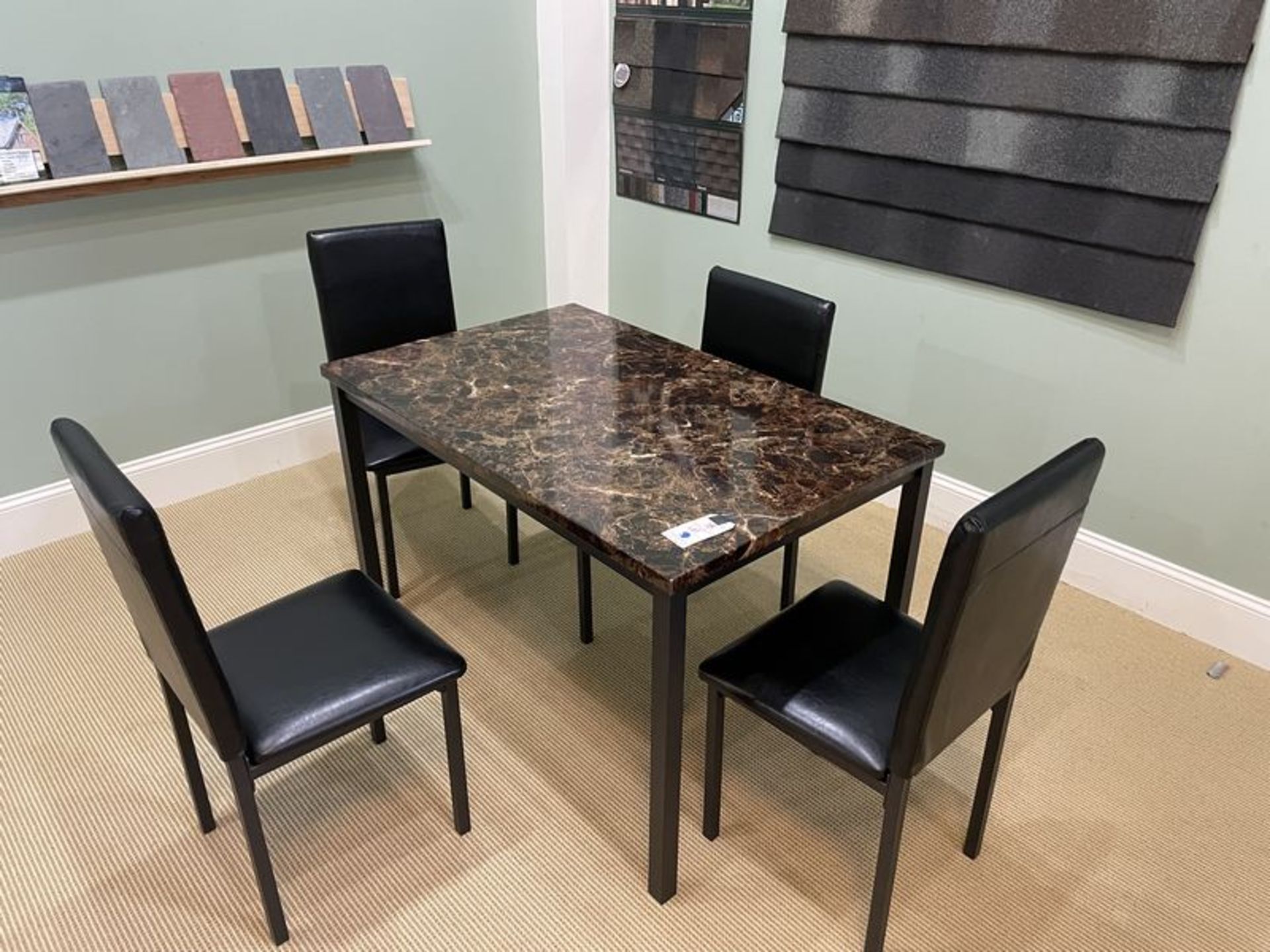 Café Table 47"x30" w/ 4 matching chairs - Image 2 of 3