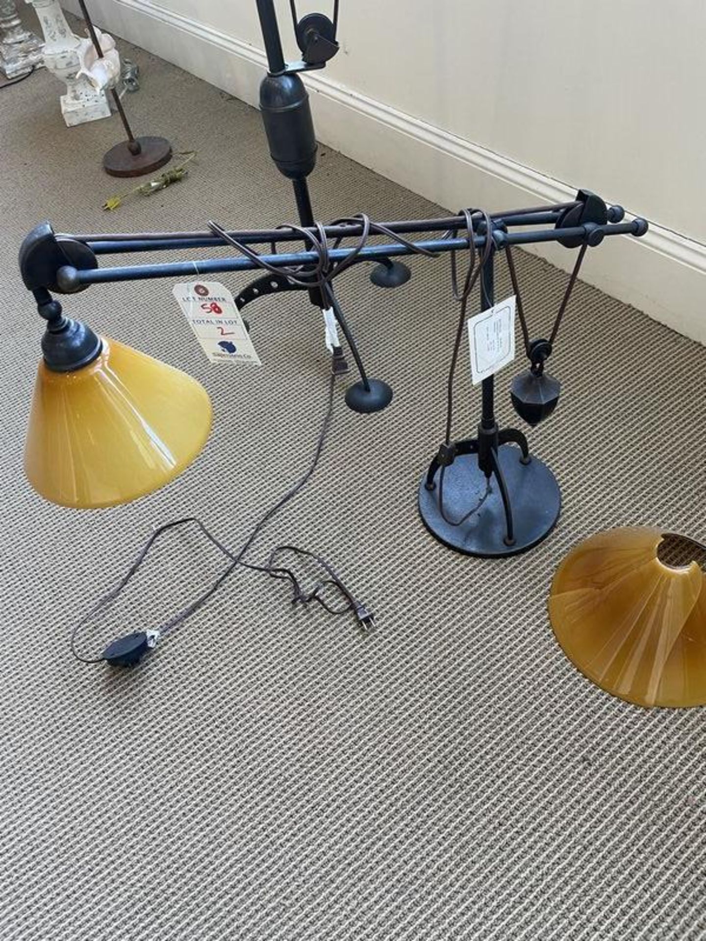 Industrial Look Floor Lamp & Table Lamp w/ No Shade - Image 5 of 5