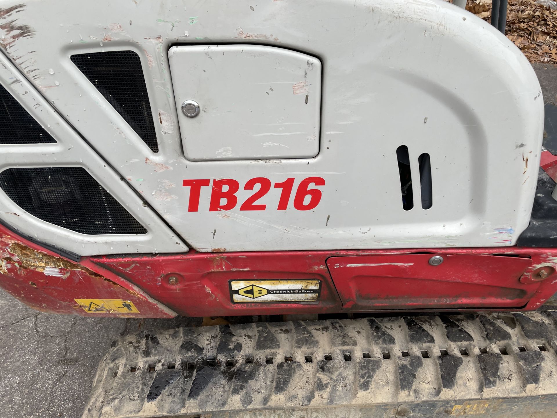 2018 Takeuchi #TB216 Rubber Track Mini Excavator w/36" Scoop Bucket, 38" Pusher Blade & 16" Digging - Image 8 of 9