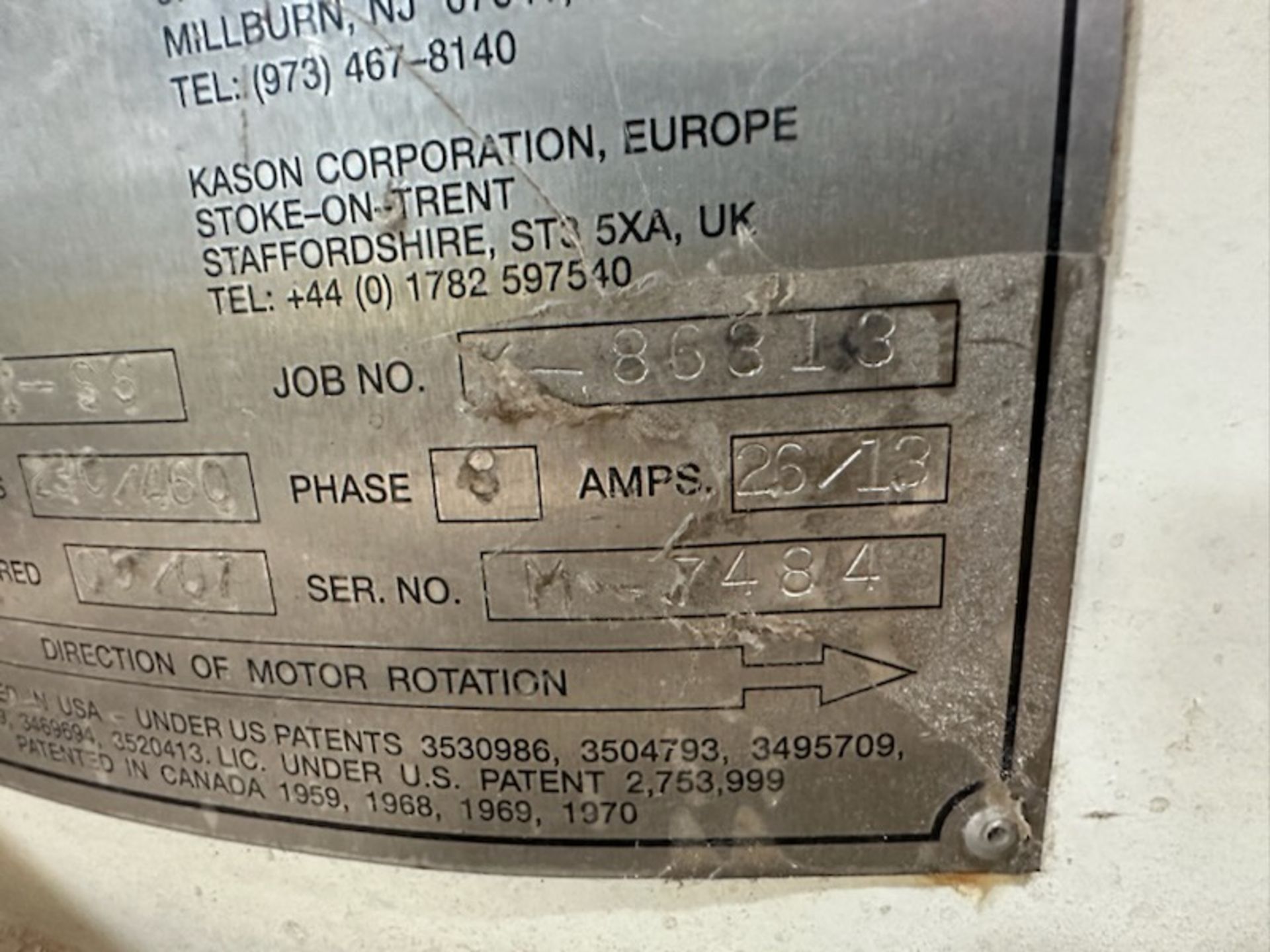 Kason #K40-1-SS Vibratory Screener w/Base, 1/2HP, 230V (SEE TAG), 39" DIA (37 3/4" Inside), 30"H - Image 6 of 7