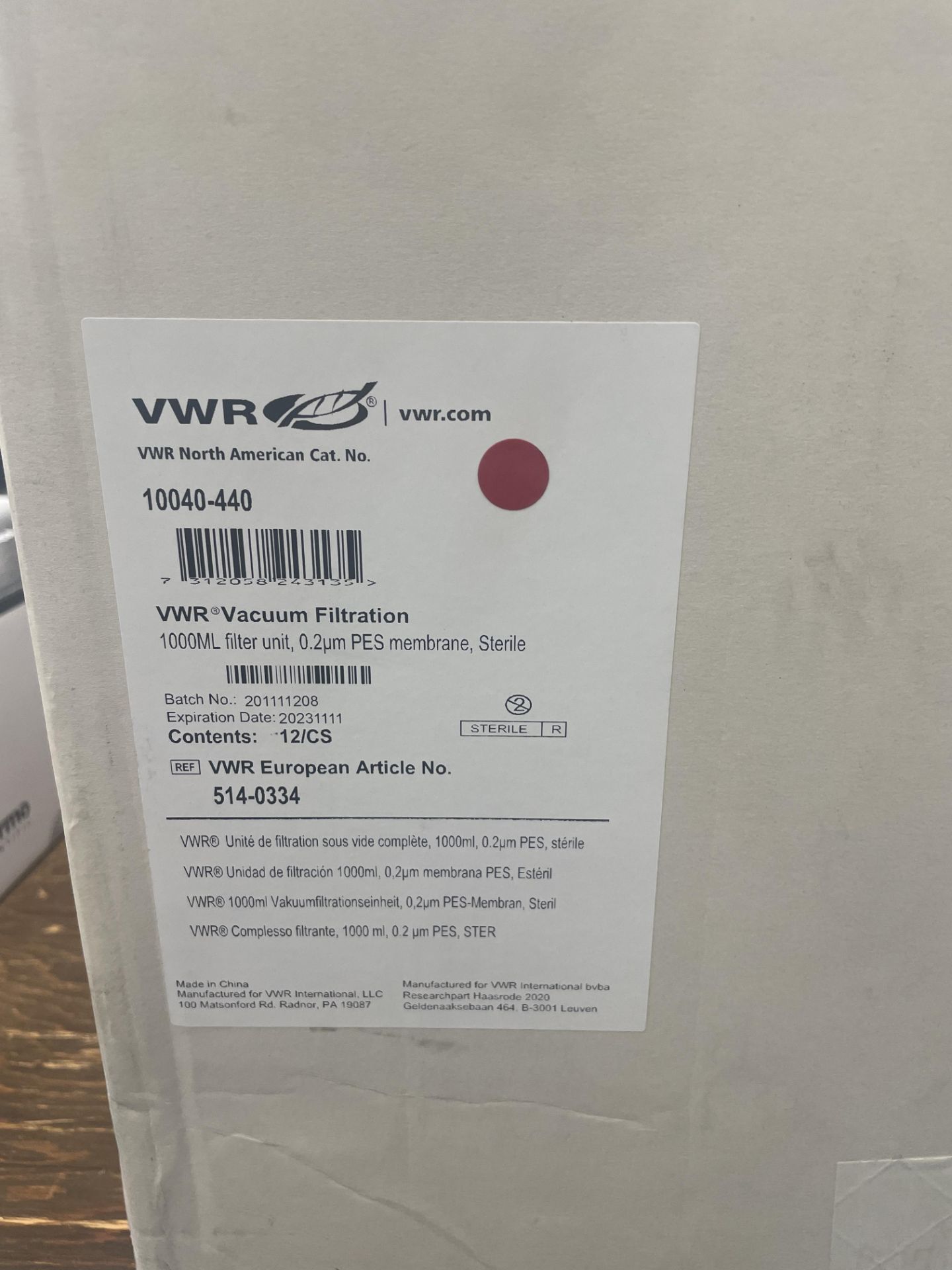 12 VWR Vacuum Filters 1000 ML - Image 3 of 3