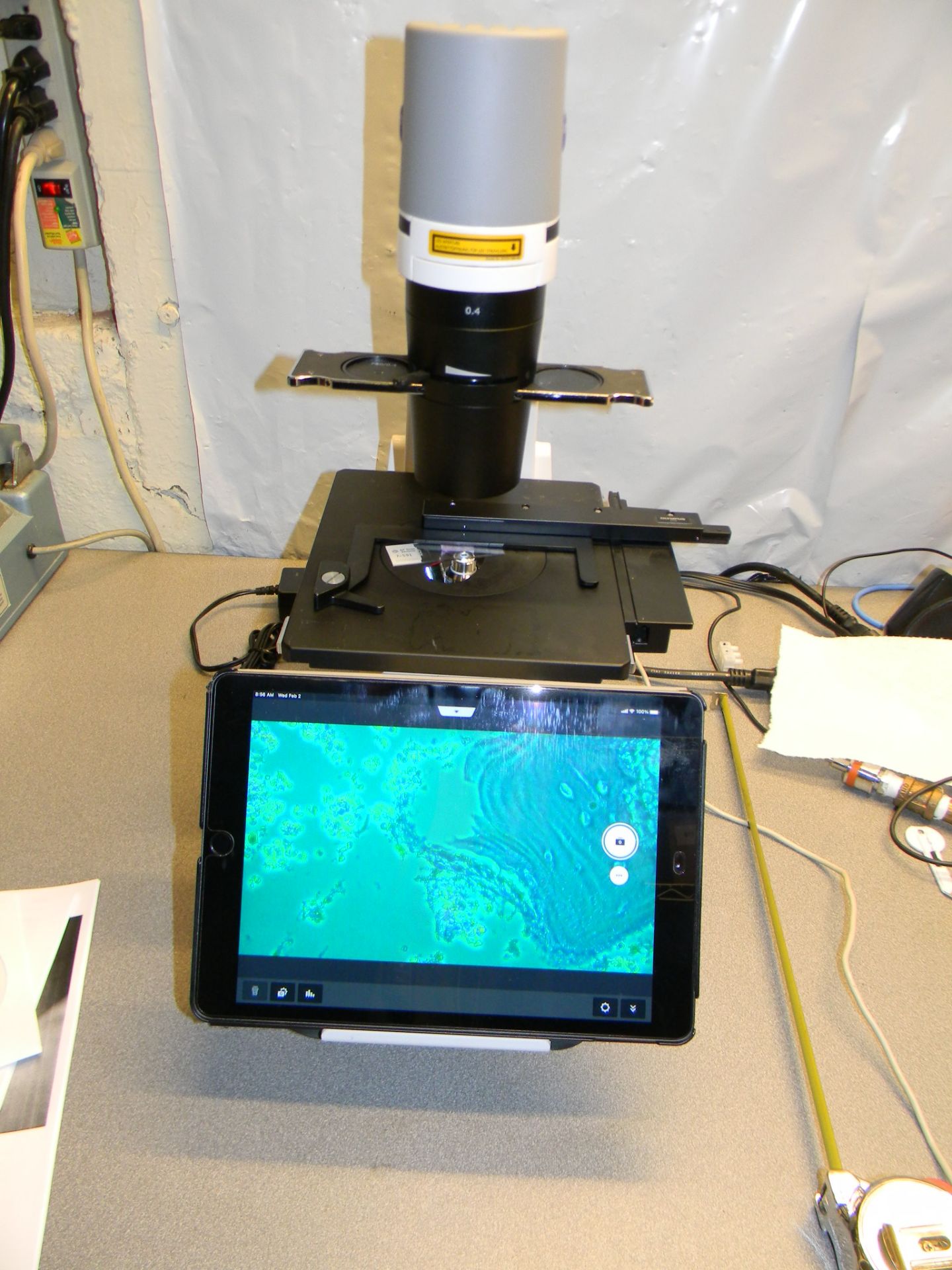 Zeiss Primovert HDcam Microscope, 4X, 10X, 20X, 40X PH Objectives, 0.4 LD Conden, Microscope - Image 2 of 20