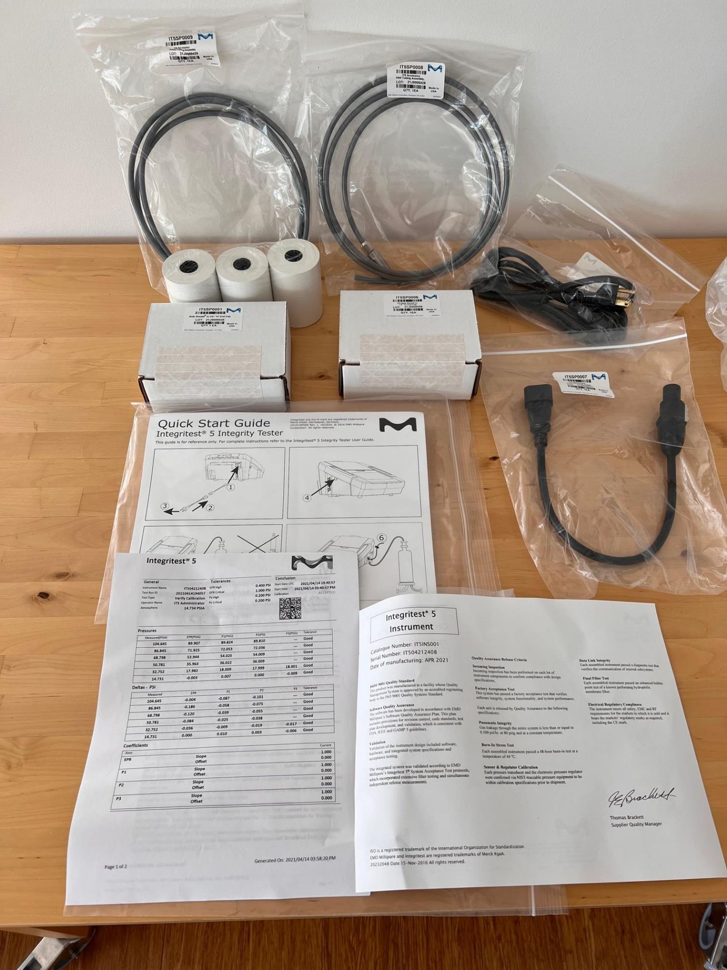 NEW Millipore Integritest 5 Filter Integrity Test Instrument in Original Box (SEE DESCRIPTION) - Image 9 of 10