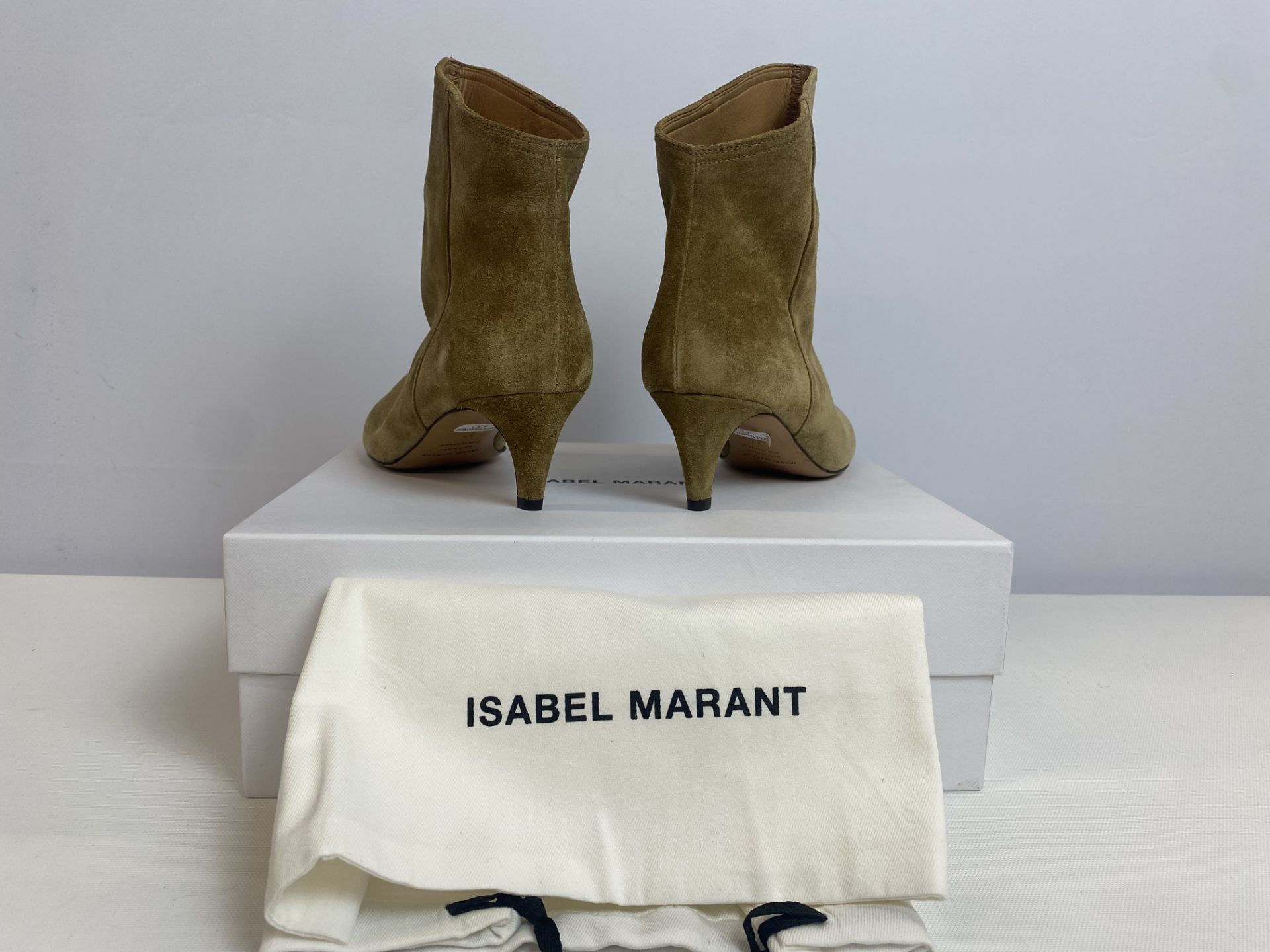 Isabel Marant Bootie dripi ANSUEDE CITY BOOT, Size: 37, Color: BEIGE, Retail Price: $770 - Image 4 of 4