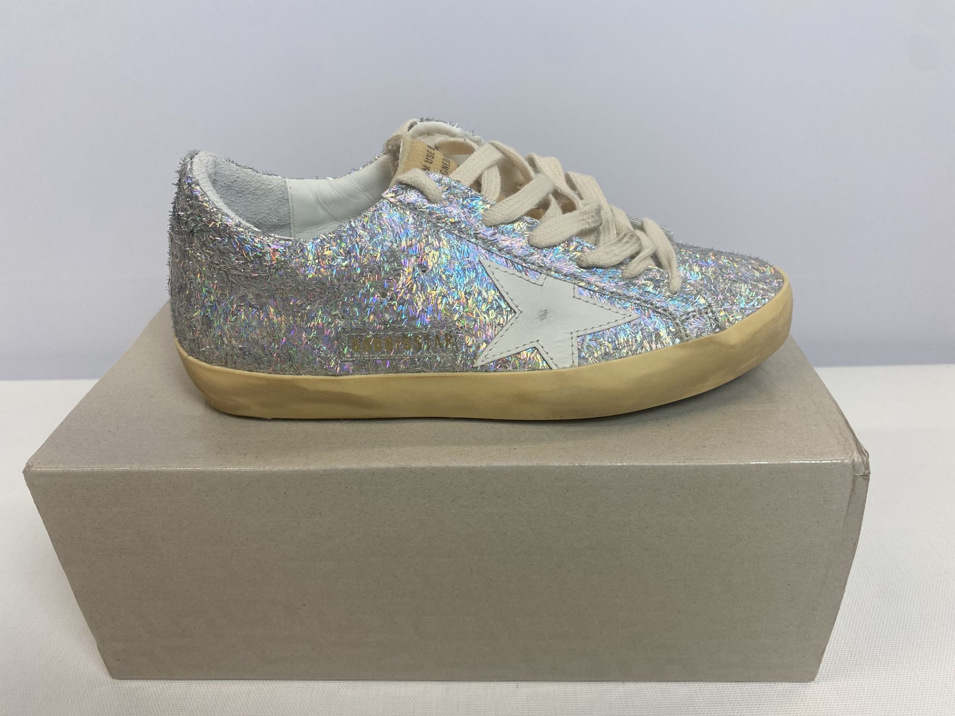 Golden Goose SNKR SUPERSTAR Super Star Classic with list, Size: 36, Color: Silver, Retail Price: $ - Image 3 of 5
