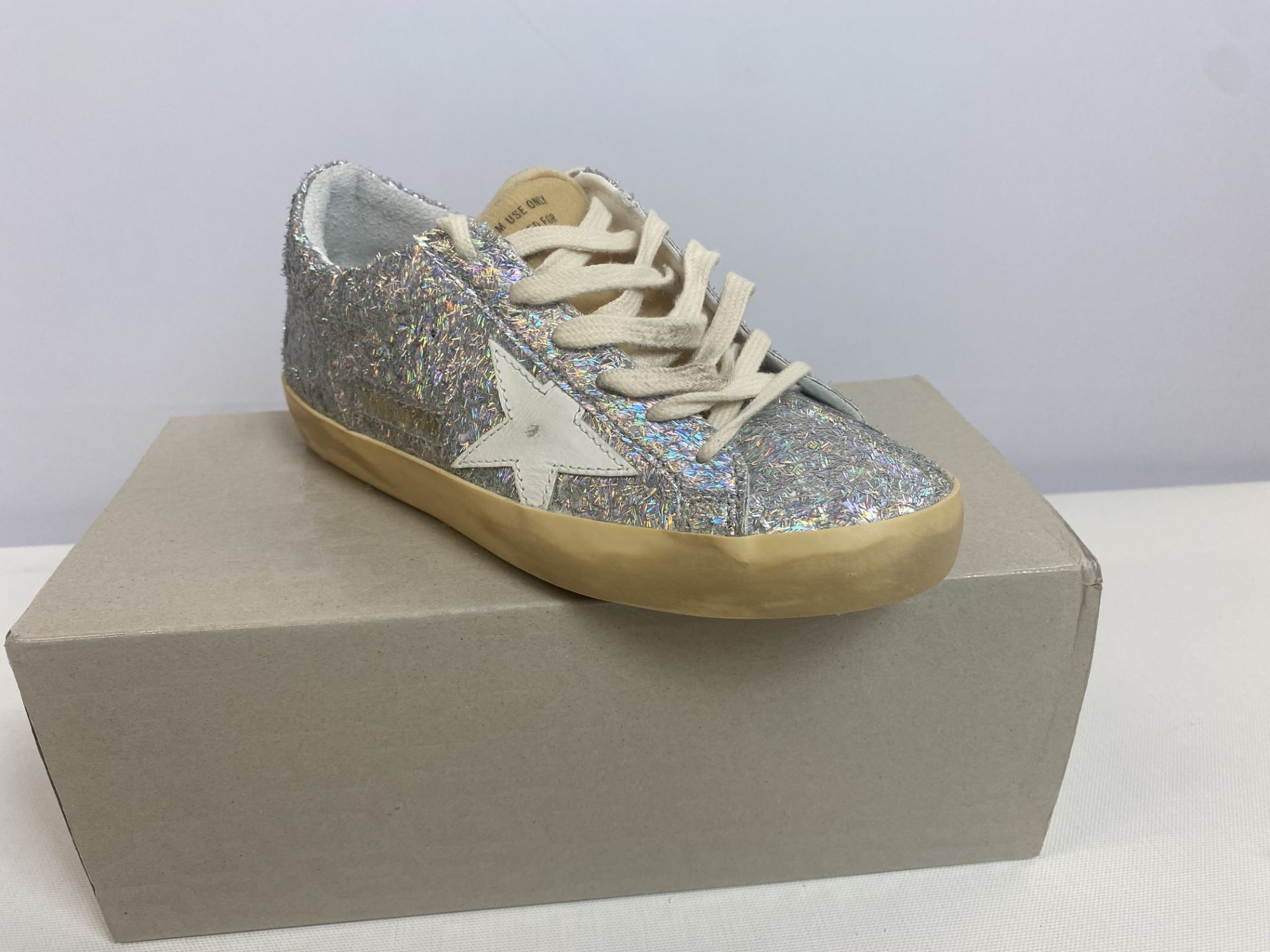 Golden Goose SNKR SUPERSTAR Super Star Classic with list, Size: 36, Color: Silver, Retail Price: $