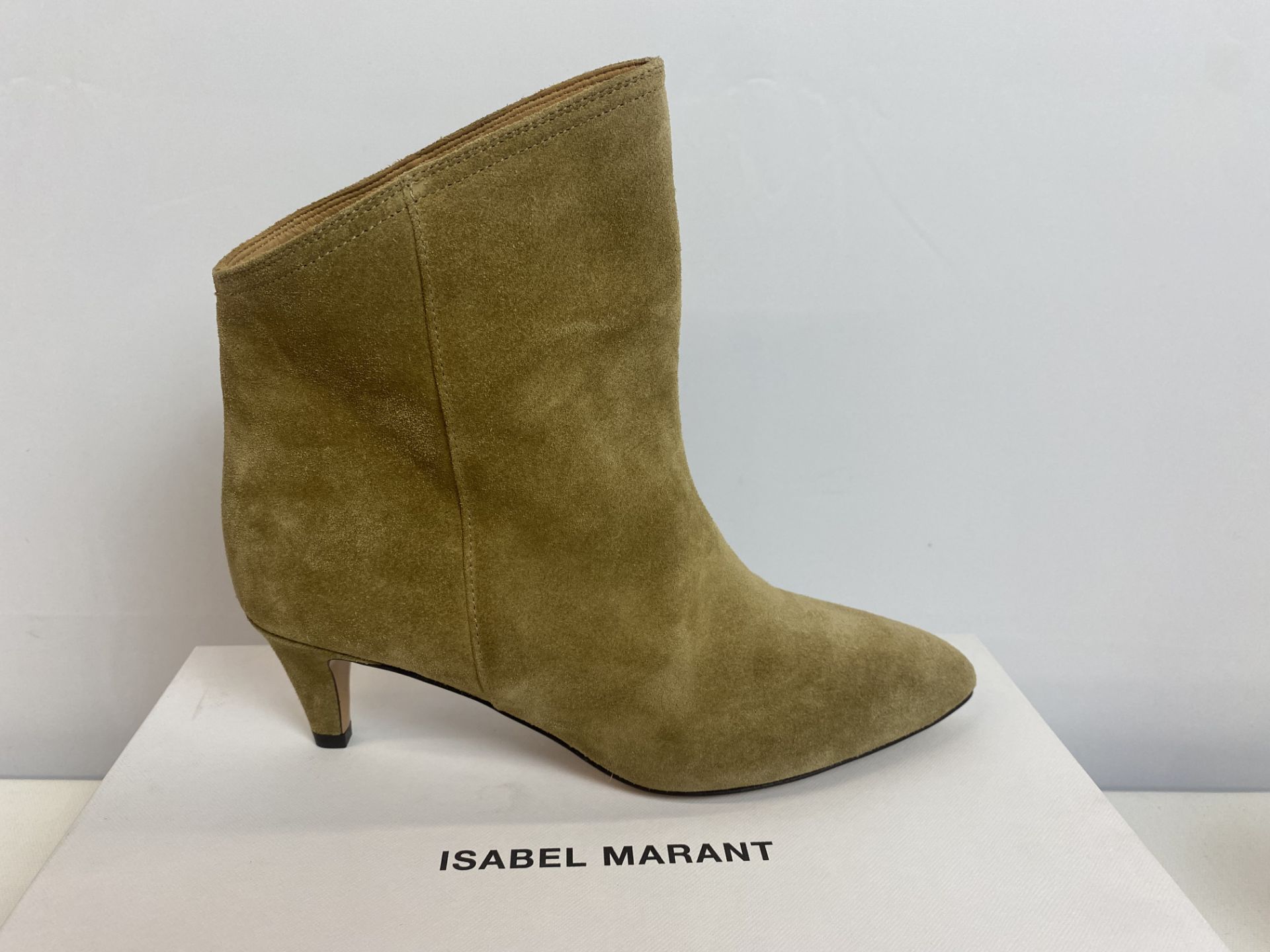 Isabel Marant Bootie dripi ANSUEDE CITY BOOT, Size: 37, Color: BEIGE, Retail Price: $770