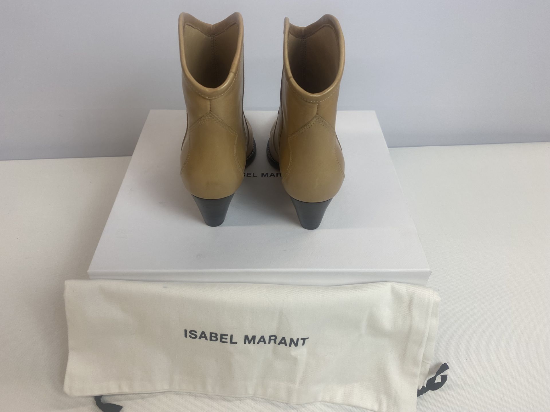 Isabel Marant Bootie Darizo Western Ankle FEMININE SANTIA, Size: 37, Color: BEIGE, Retail Price: $ - Image 2 of 3