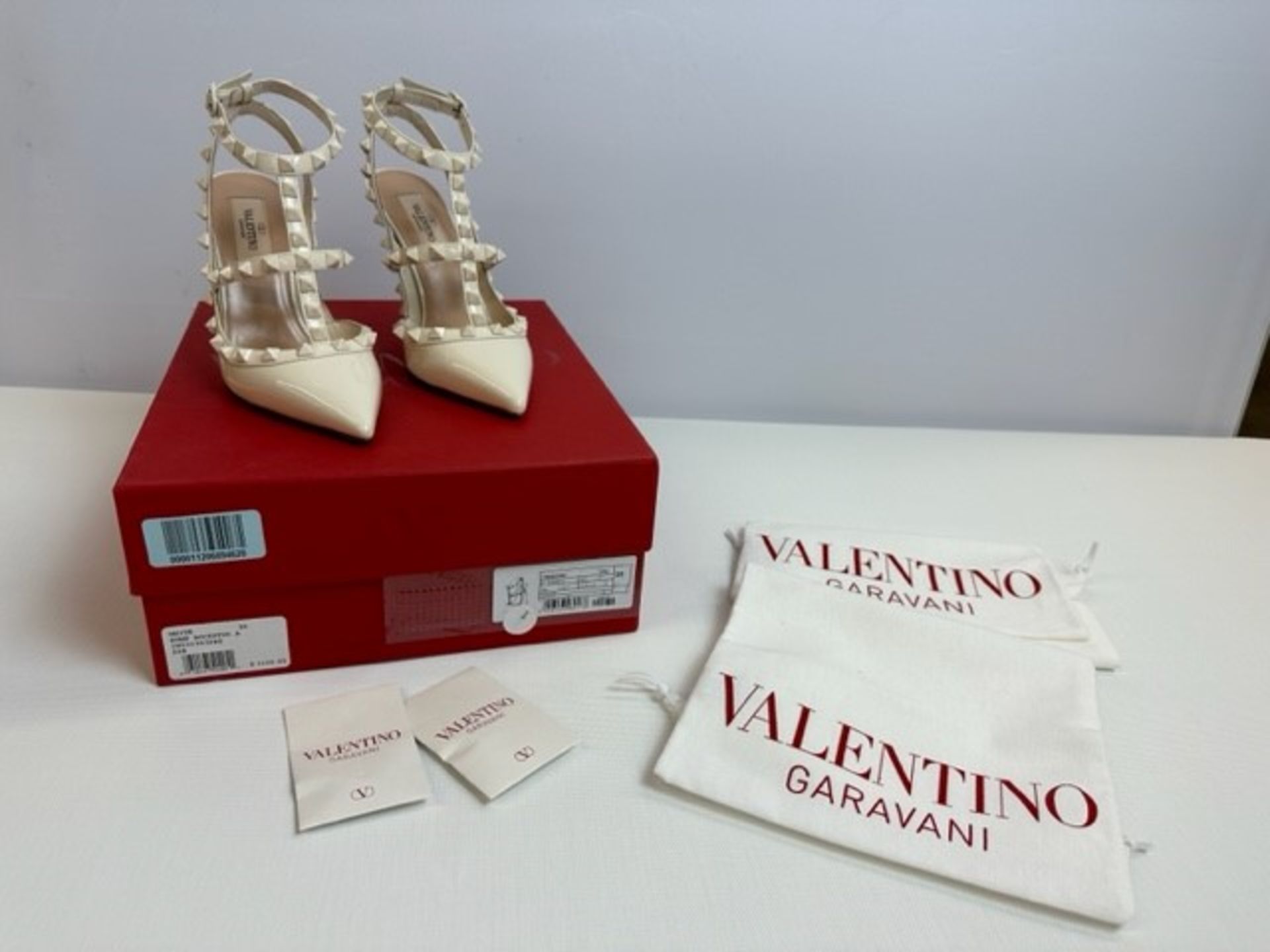 Valentino Garavani Pump Rockstud Ankle Pump Heel Size: 35, Color: White, Retail Price: $1100 - Image 3 of 5
