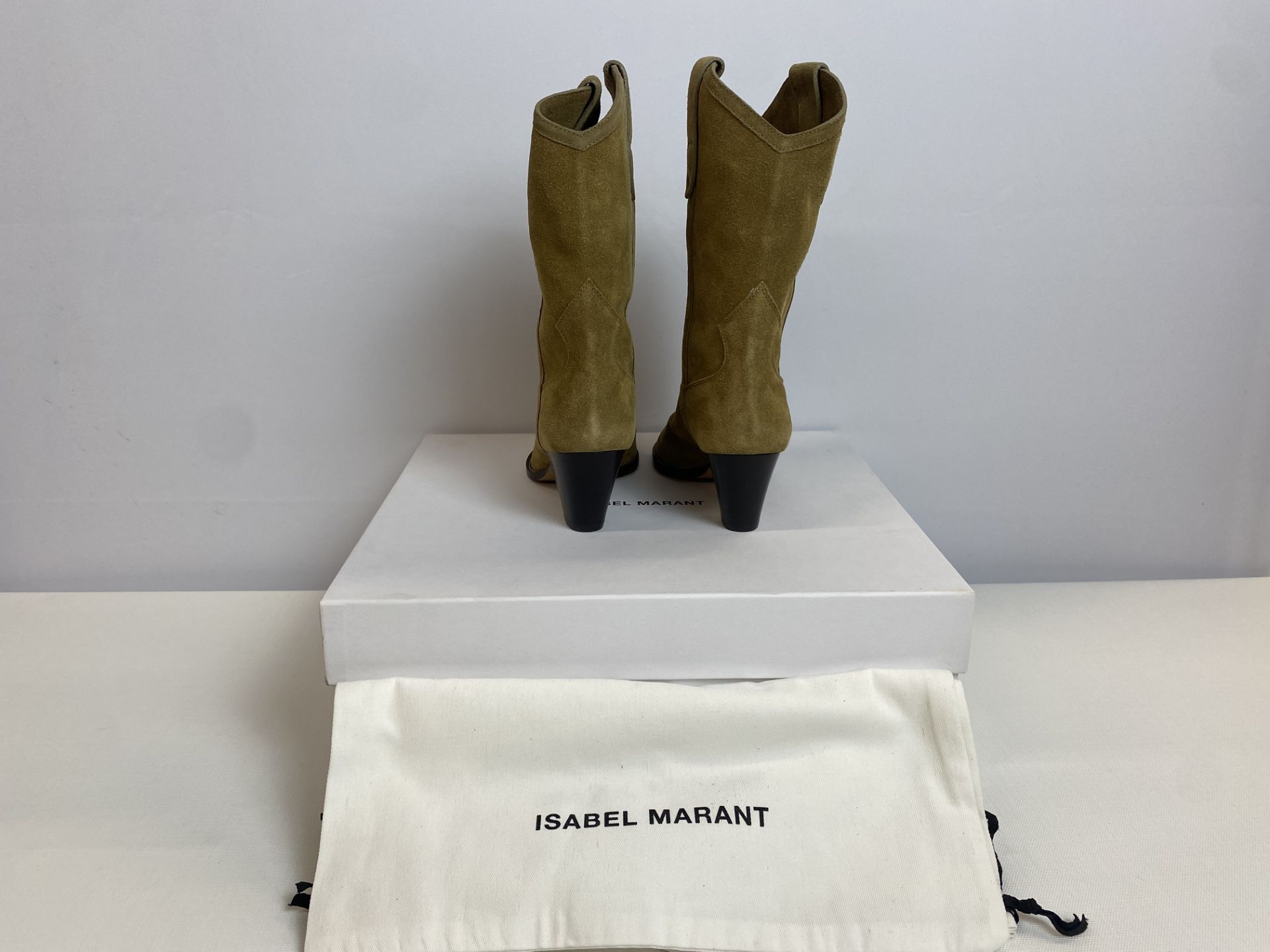 Isabel Marant Boot Luliette Suede Boot Feminine Size: 37 Taupe, Retail Price: $1250 - Image 2 of 4