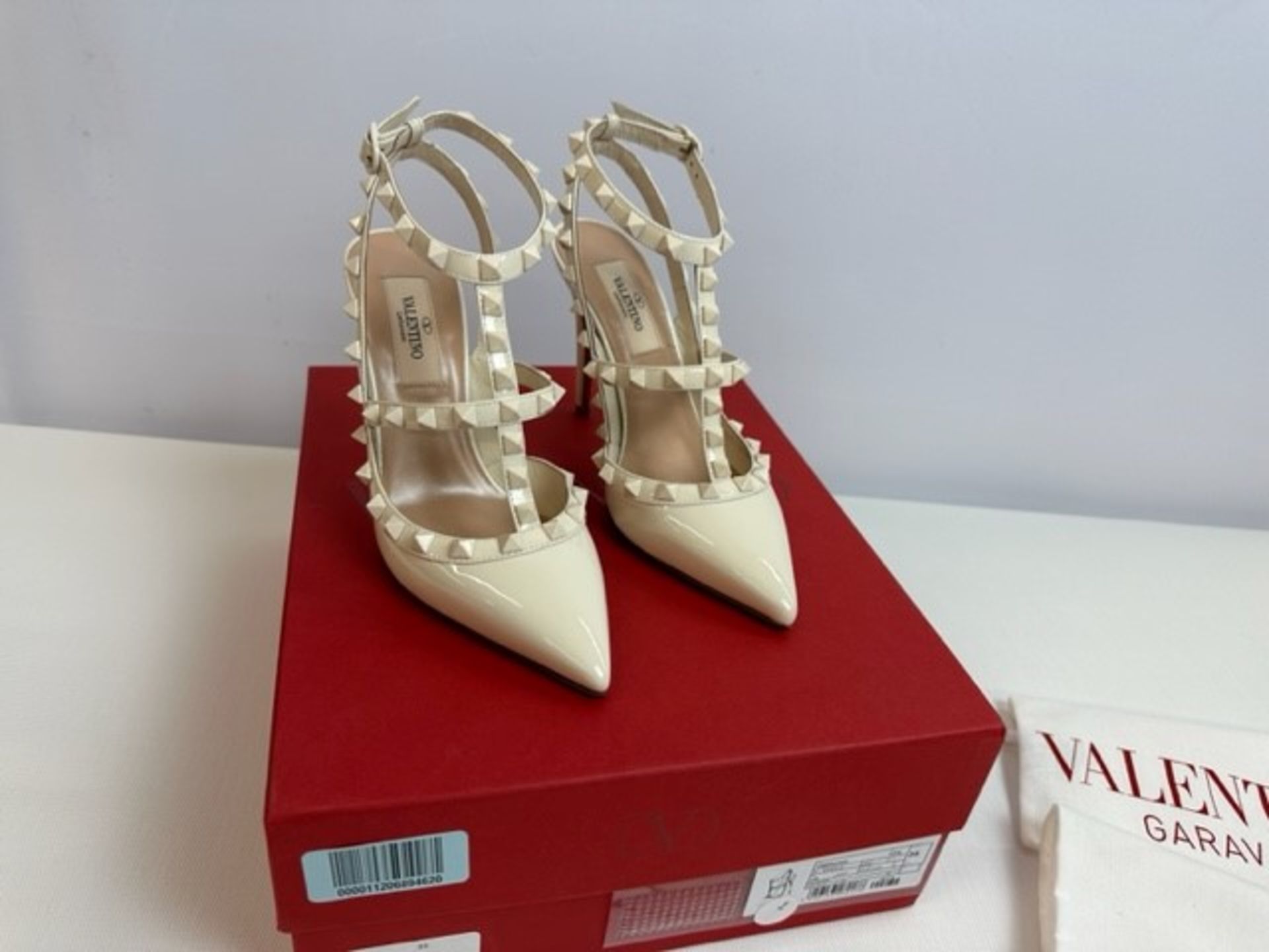 Valentino Garavani Pump Rockstud Ankle Pump Heel Size: 35, Color: White, Retail Price: $1100 - Image 2 of 5