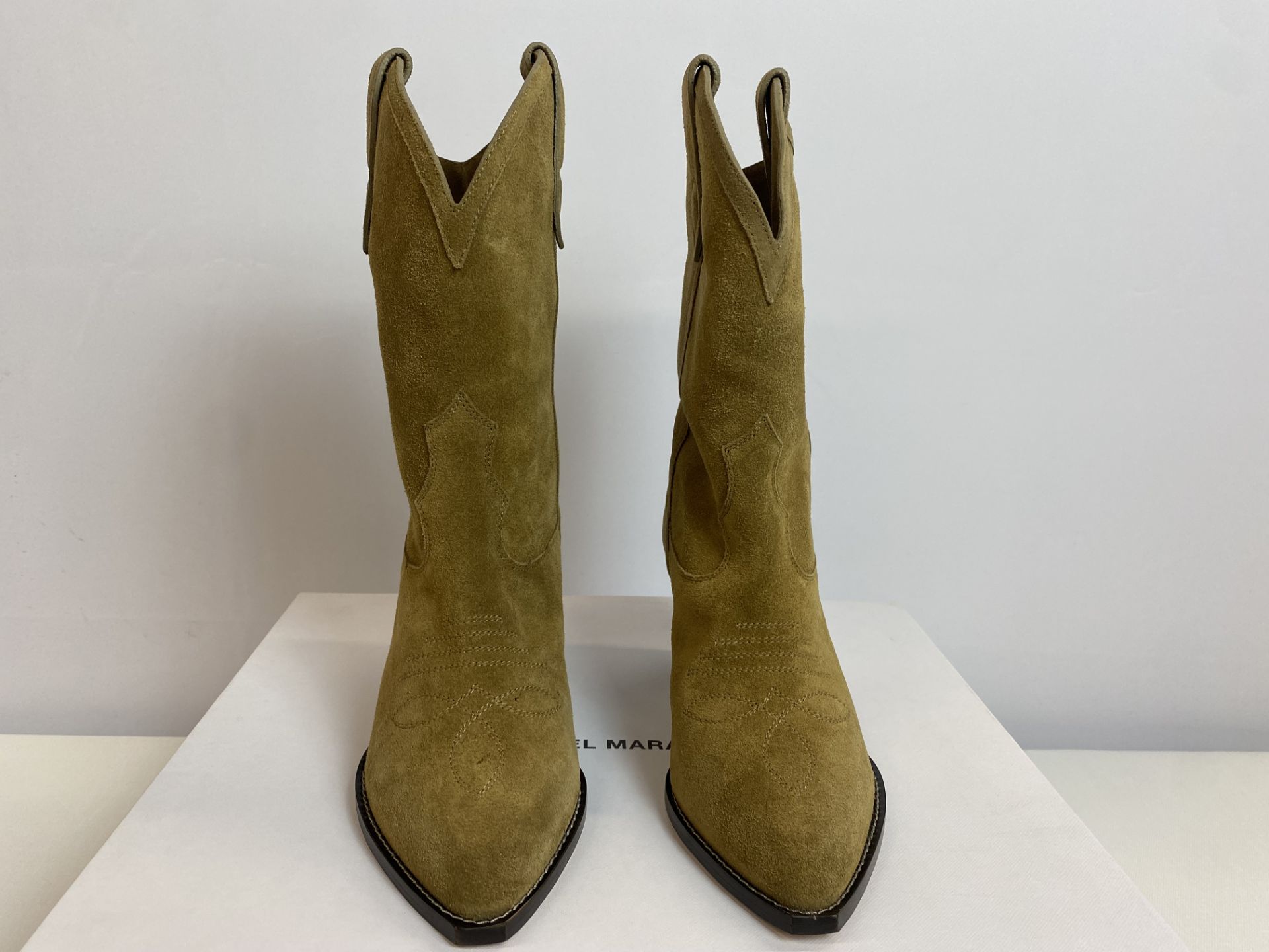 Isabel Marant Boot Luliette Suede Boot Feminine Size: 37 Taupe, Retail Price: $1250 - Image 3 of 4