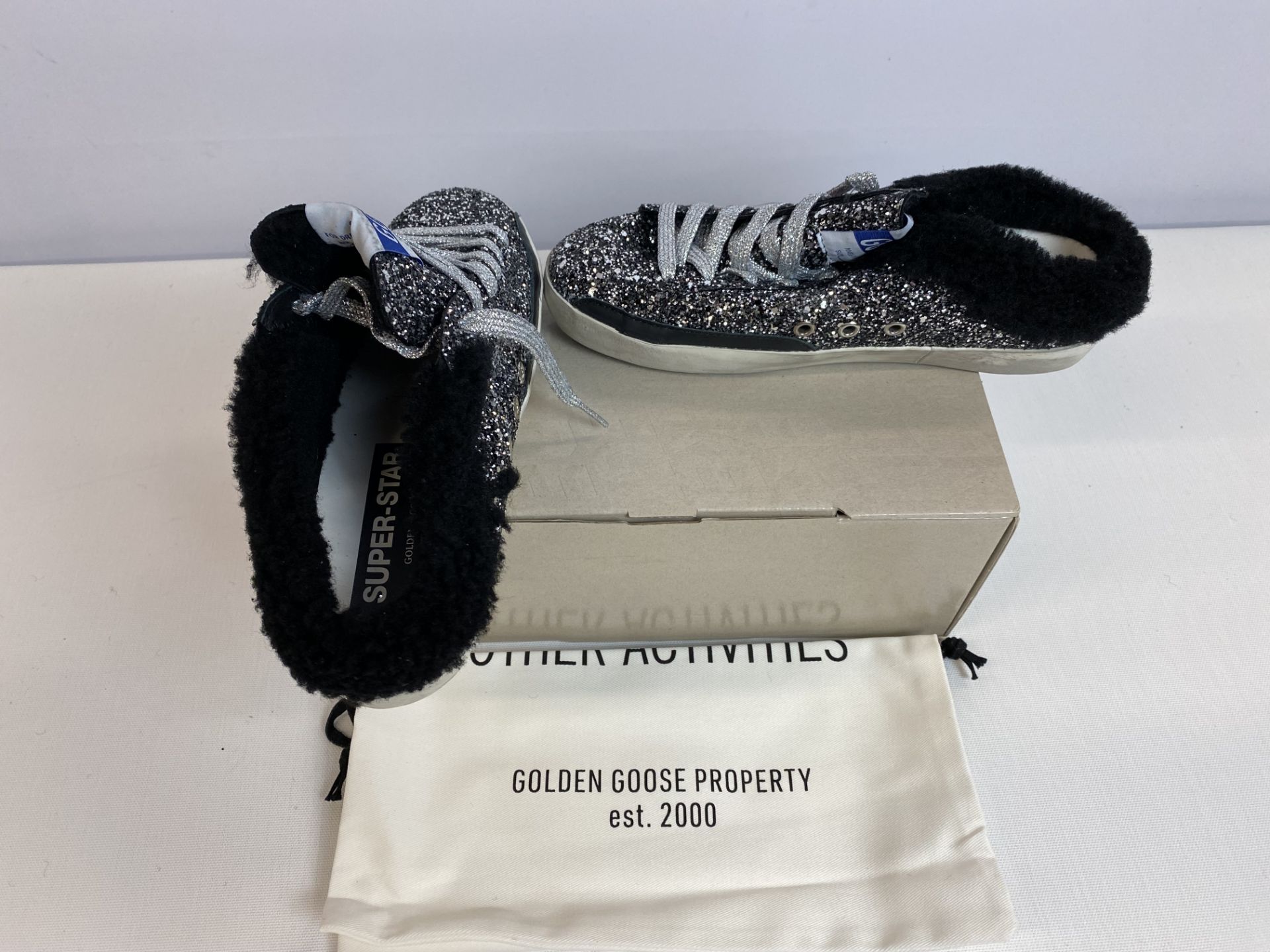 Golden Goose Super-Star Sabot Excl Novelty Sneaker Size: 38, Glitter Upper Leather Star Shearling Li - Image 5 of 5