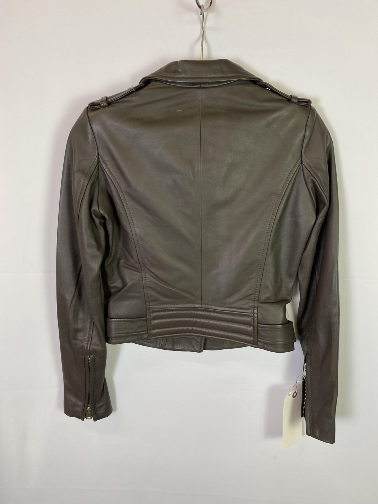 Iro Paris Brown Khaki Dylan "Leather" Jacket, Size: 36, Original Retail Price: $1295 (Marked down to - Bild 2 aus 3