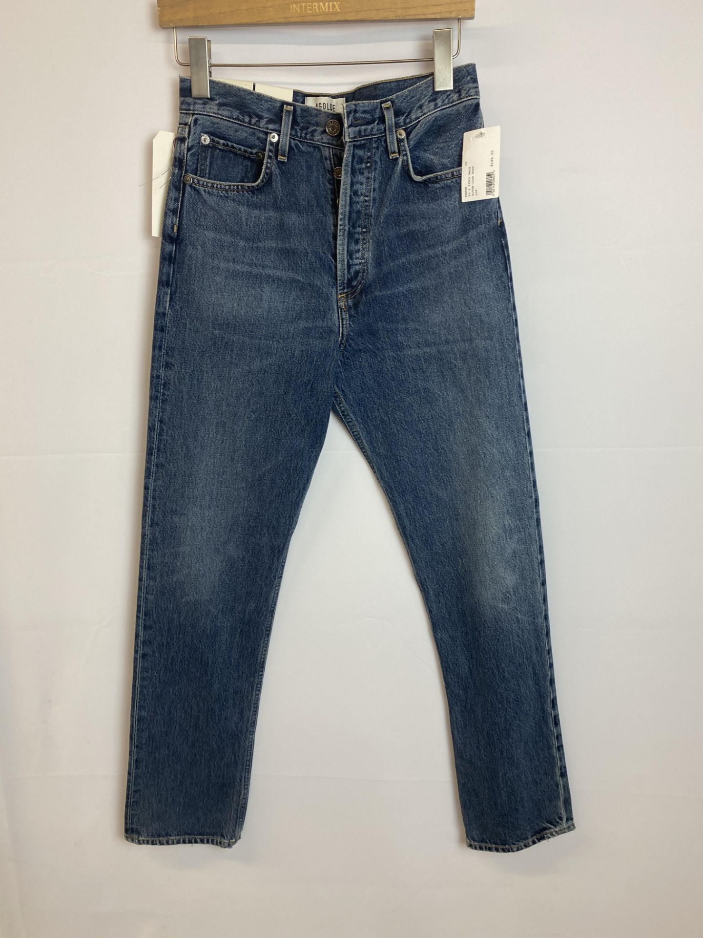Agolde 90's Pinch Waist Denim Jean, Button Front, Size: 25, Original Retail Price: $198