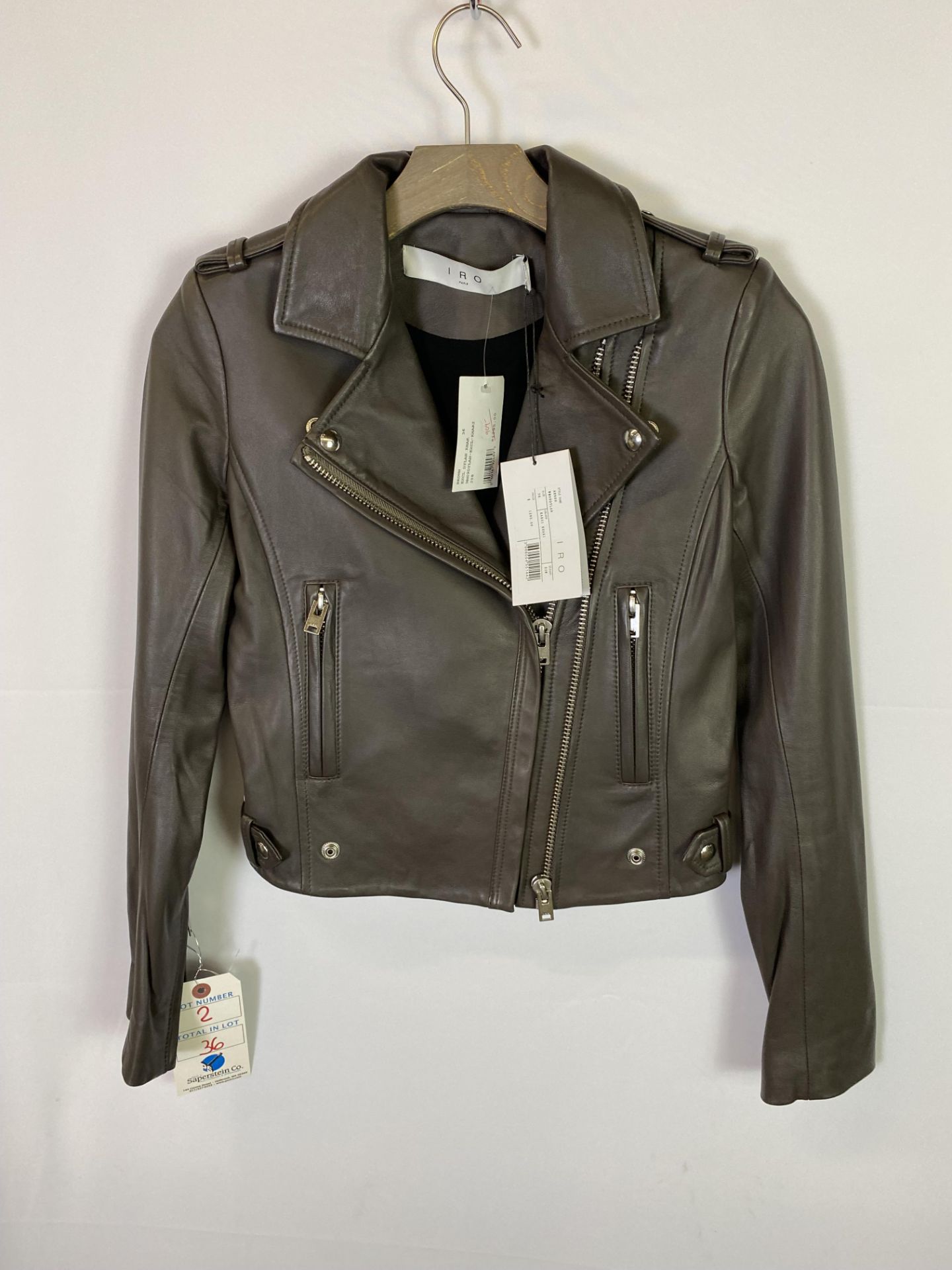 Iro Paris Brown Khaki Dylan "Leather" Jacket, Size: 36, Original Retail Price: $1295 (Marked down to
