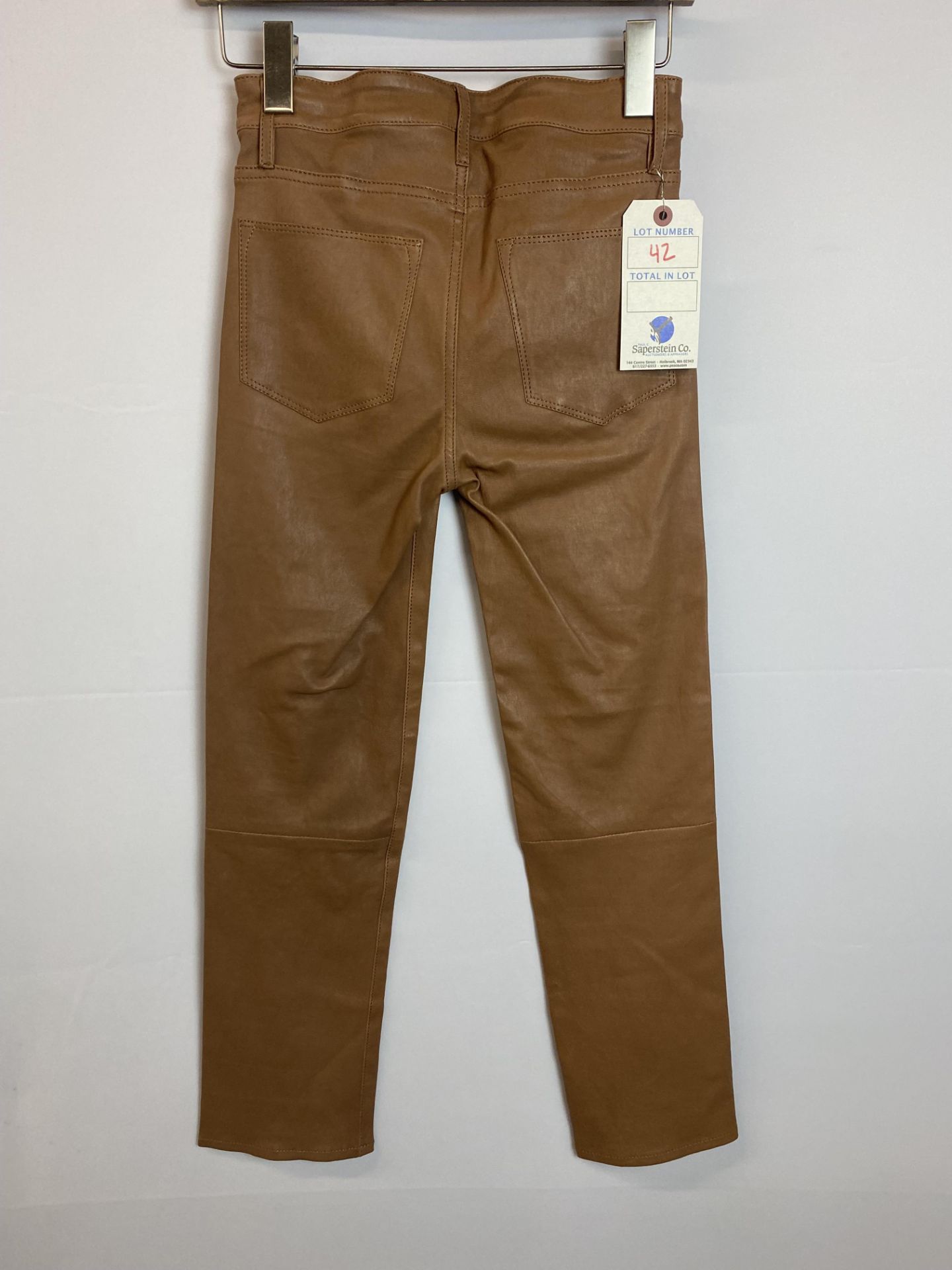 Frame Beige High Rise Straight Coated Fabric Pant, Size 25, Original Retail Price: 998 - Bild 2 aus 4