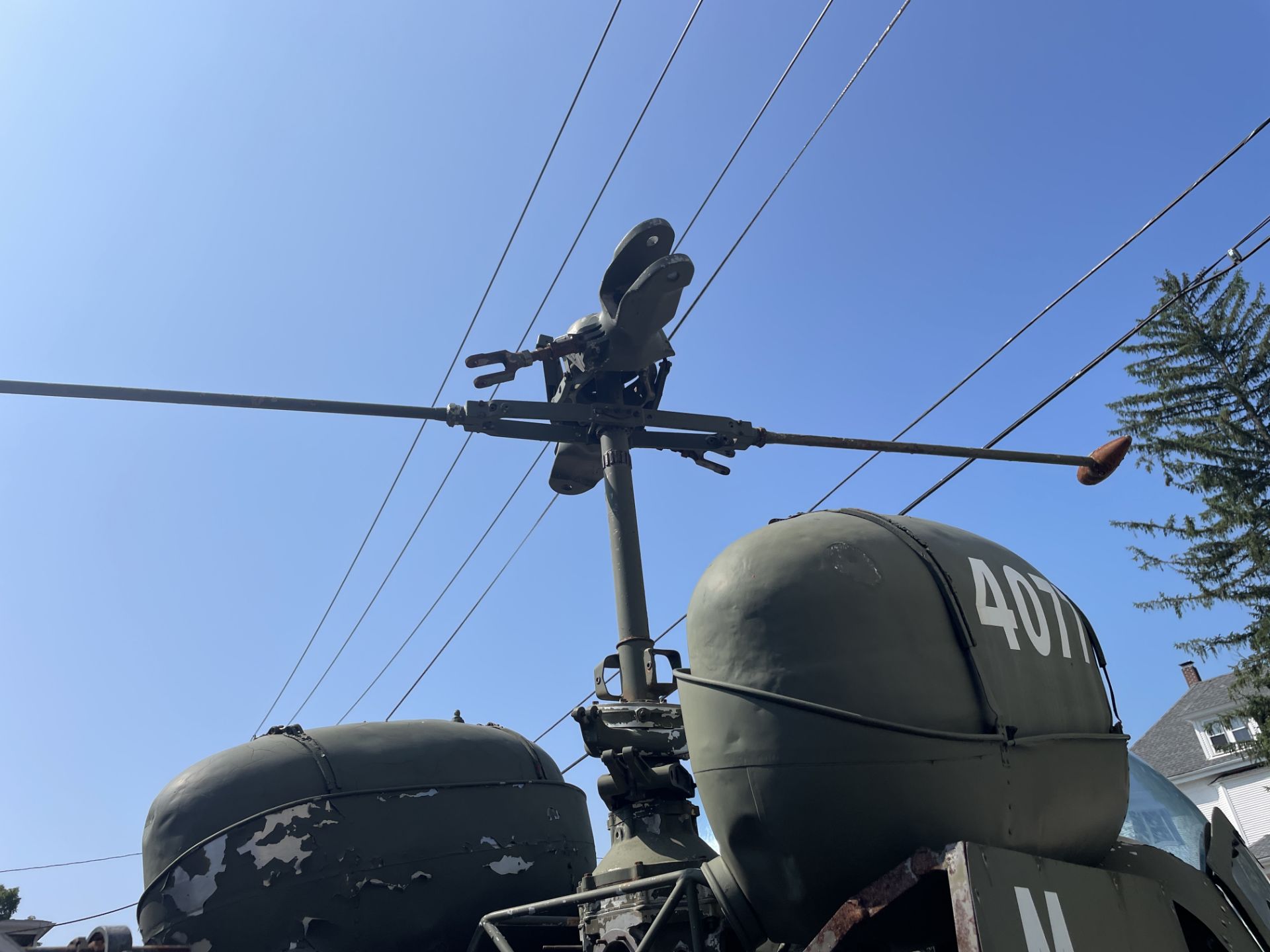 Bell 47 Helicopter As-Is Static Display used Korea Thru Vietnam w/ Rotors & Trailer (Believed to be - Image 11 of 11