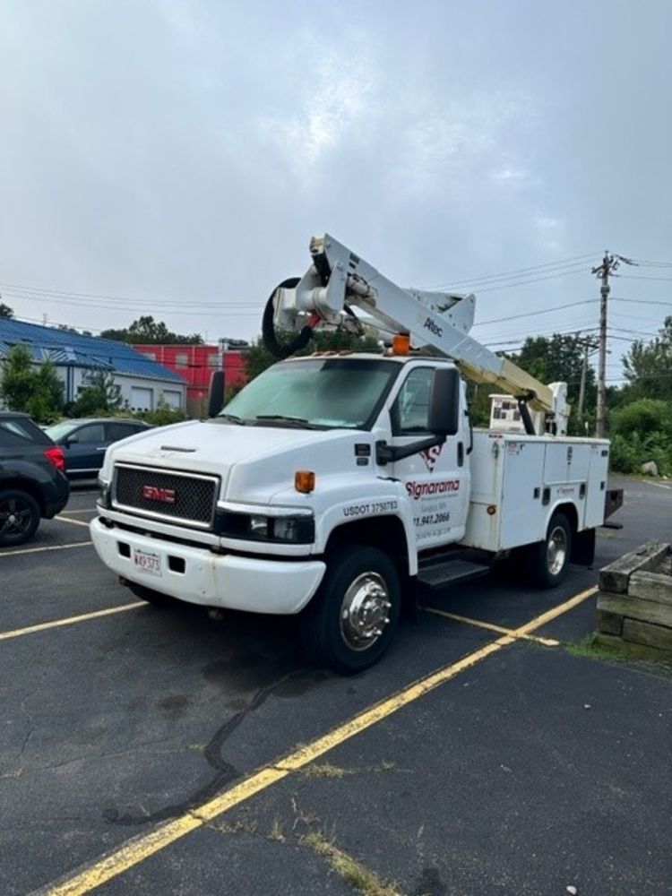 COMMERCIAL SIGN COMPANY BUCKET TRUCK – PRINTING EQUIPMENT - TOOLS - PANEL SAW